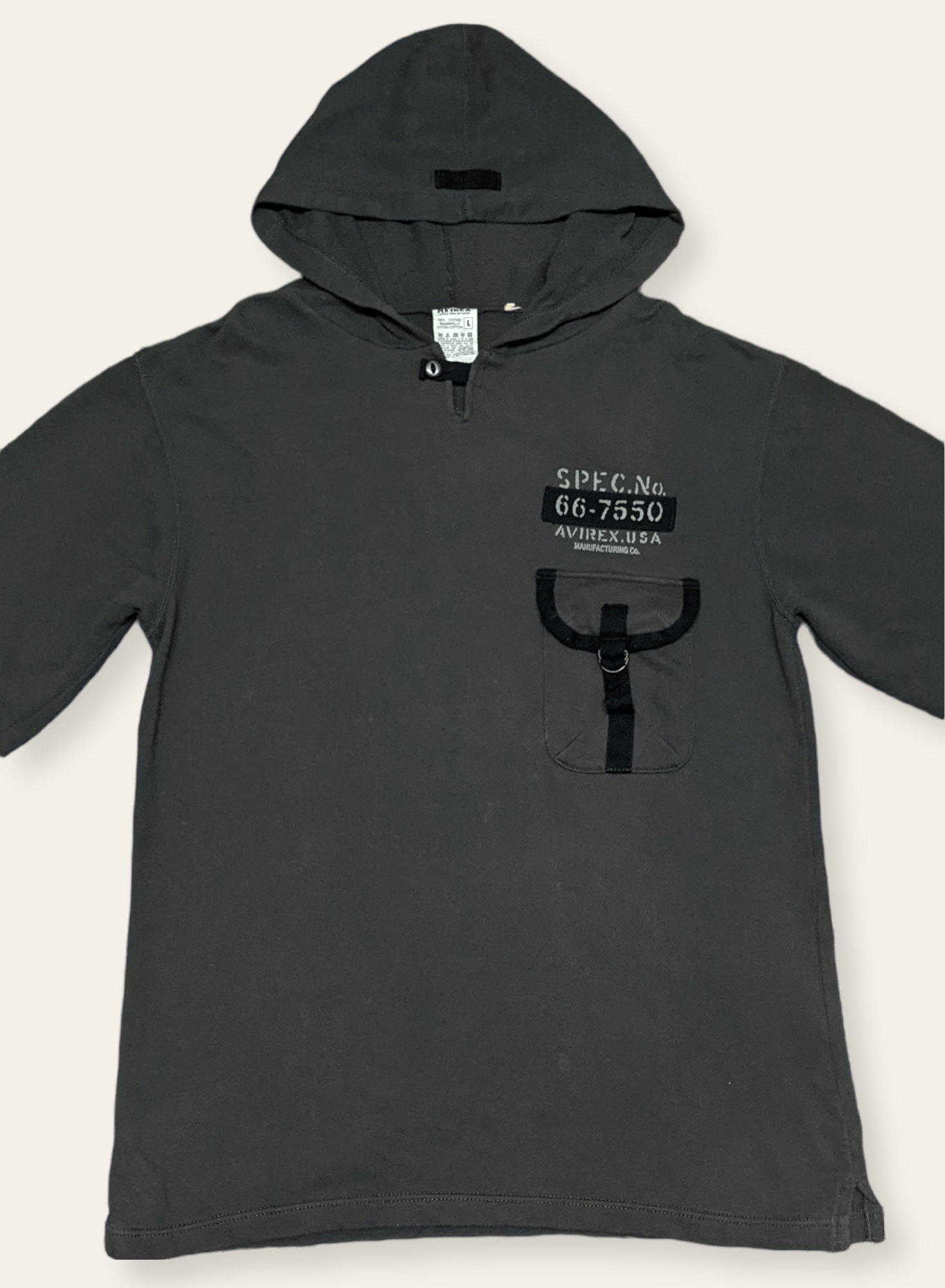 Avirex × Vintage Vintage 90s Avirex Tech Utility Military Style Hoodie Size US L / EU 52-54 / 3 - 3 Thumbnail