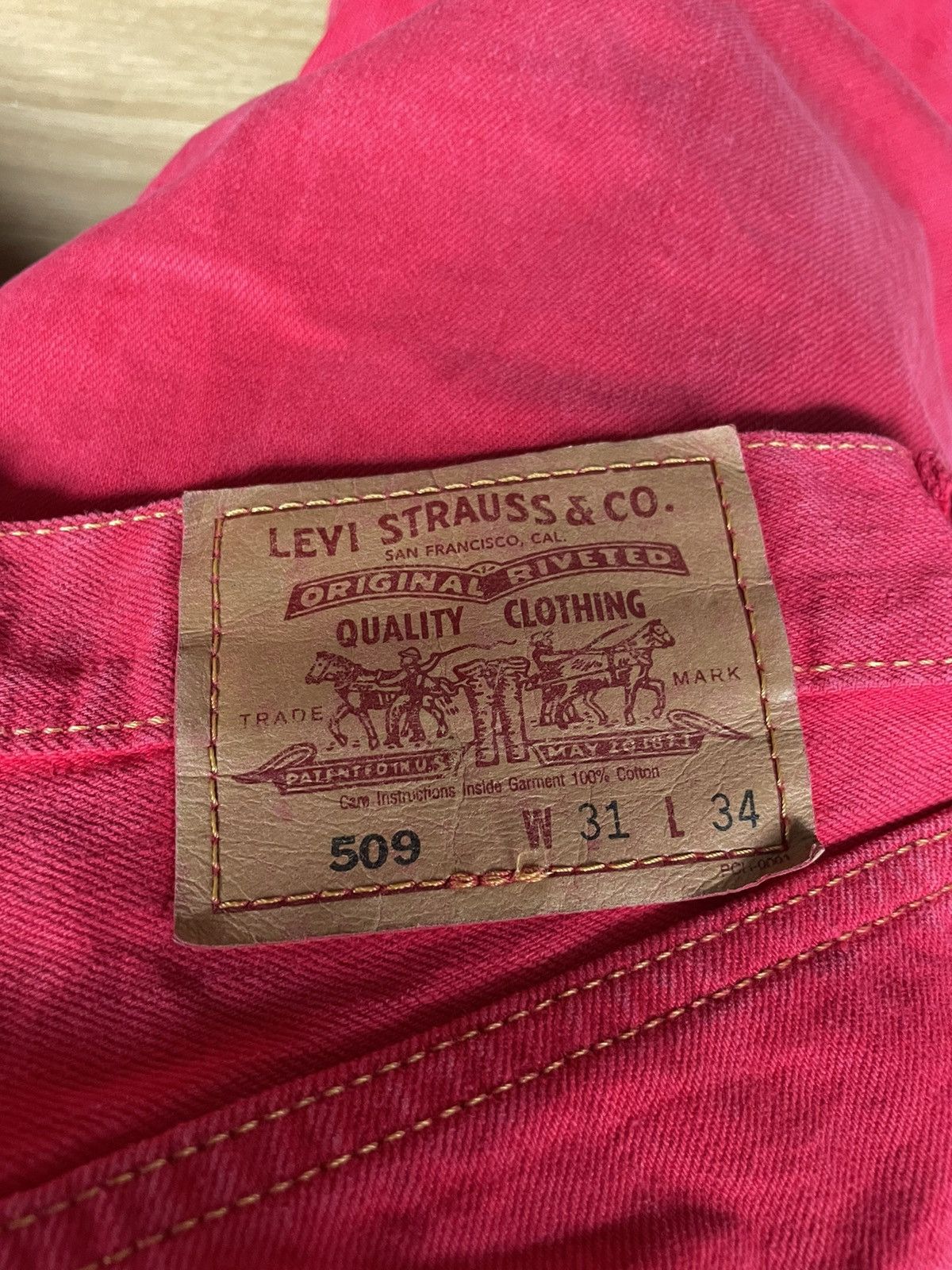 Levi's Levi’s 509 Red Denim Jeans Size US 30 / EU 46 - 12 Thumbnail