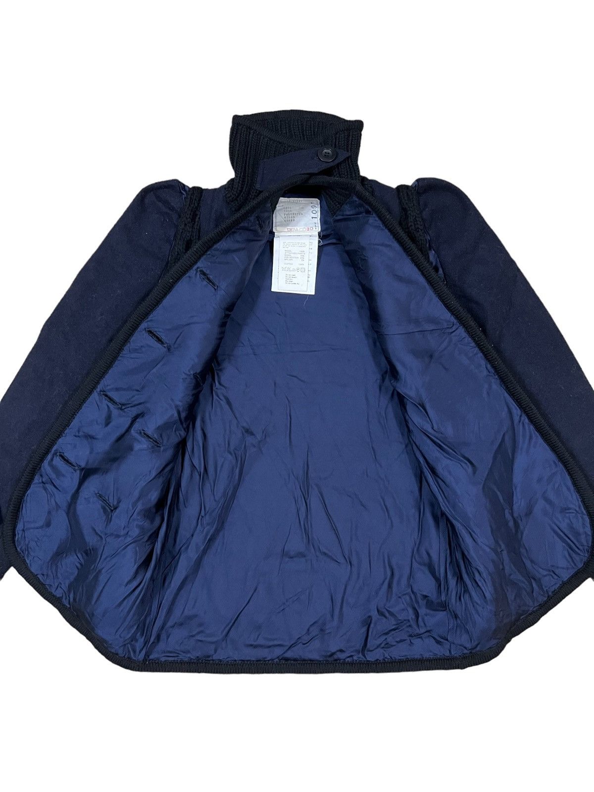 Sacai ARCHIVE🔥AW09 Sacai Hybrid Knit Wool Double Breast Jacket Size US M / EU 48-50 / 2 - 6 Thumbnail