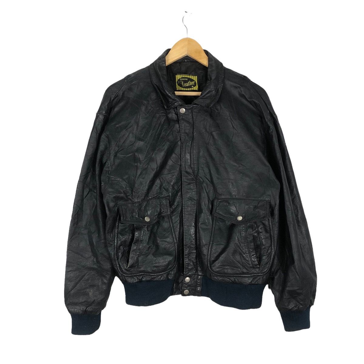 Japanese Brand VTG JAPANESE BRAND COWHIDE LEATHER JACKET Size US M / EU 48-50 / 2 - 1 Thumbnail