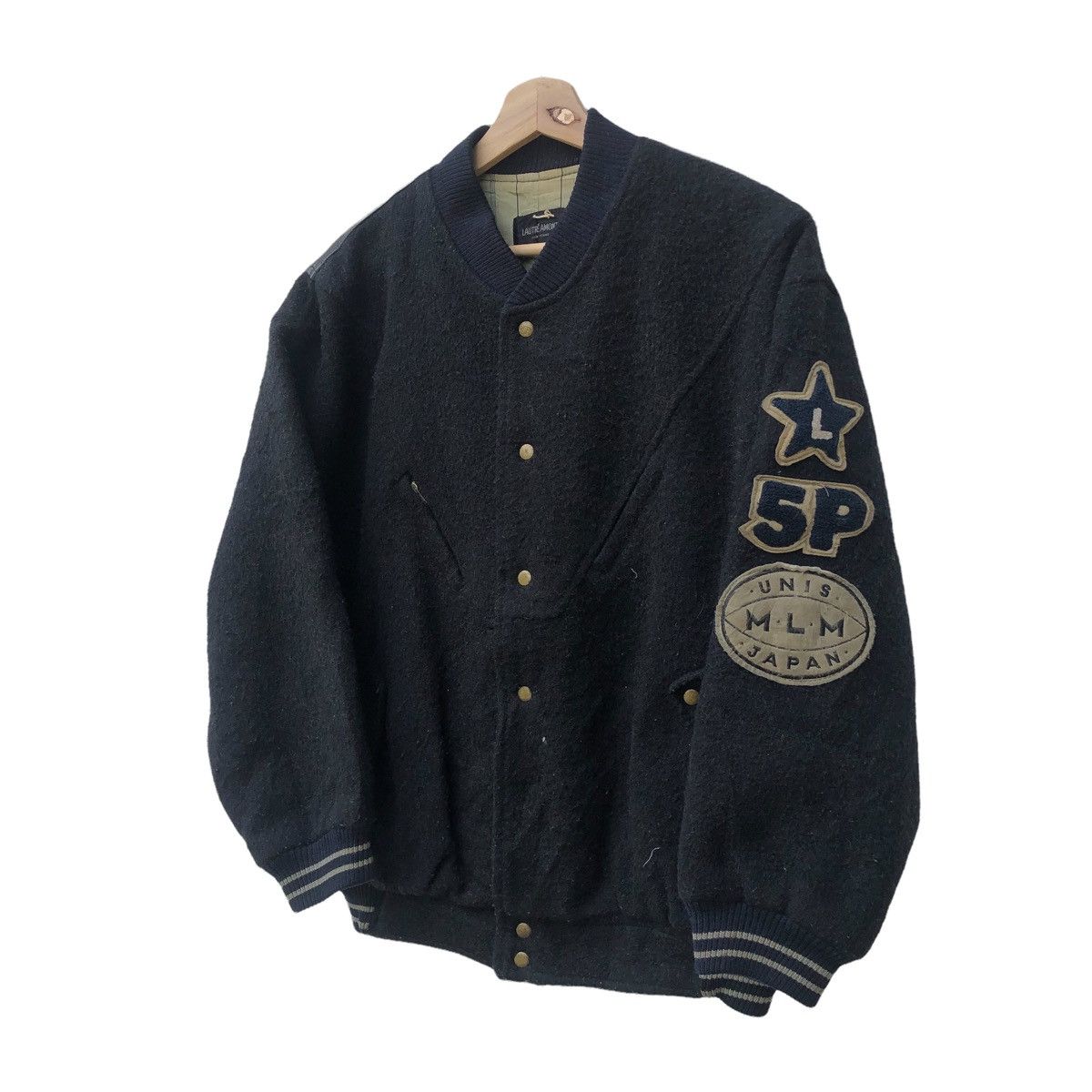 Japanese Brand LAUTREMONT VARSITY LEATHER JACKET Size US M / EU 48-50 / 2 - 1 Thumbnail