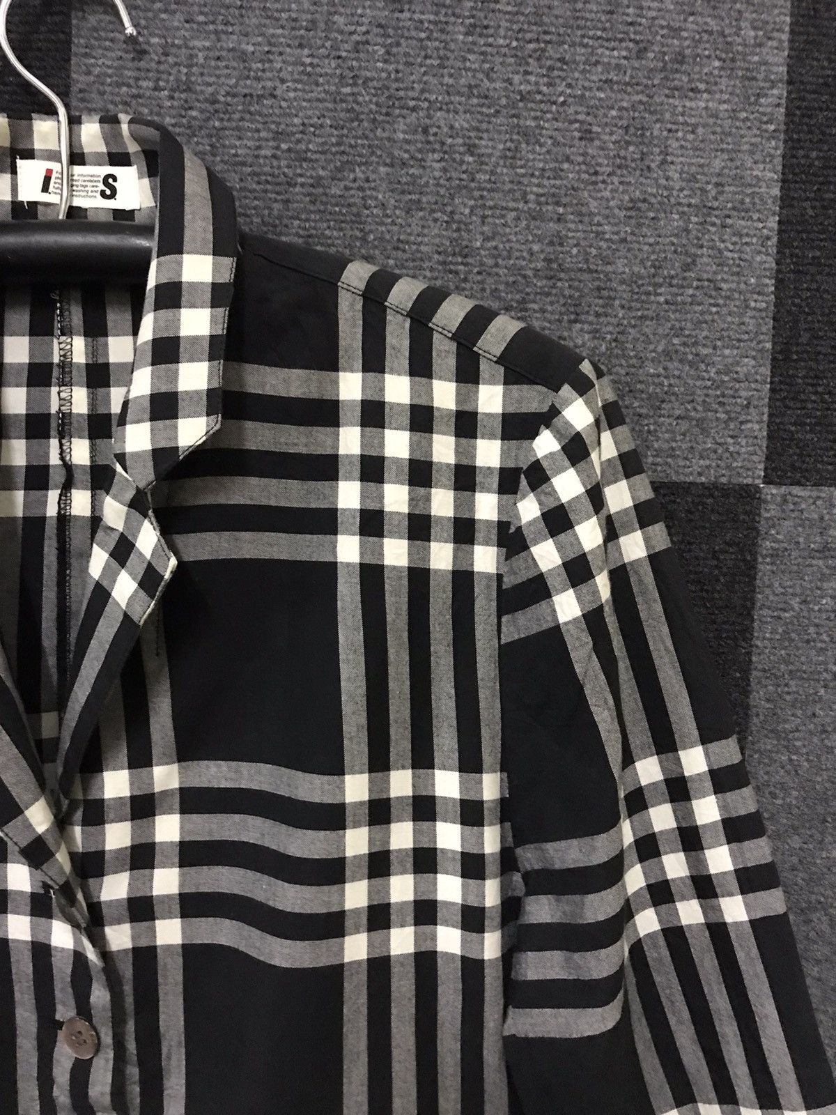 Designer ISSEY MIYAKE Checkered Cotton Blazer Size M / US 6-8 / IT 42-44 - 3 Thumbnail