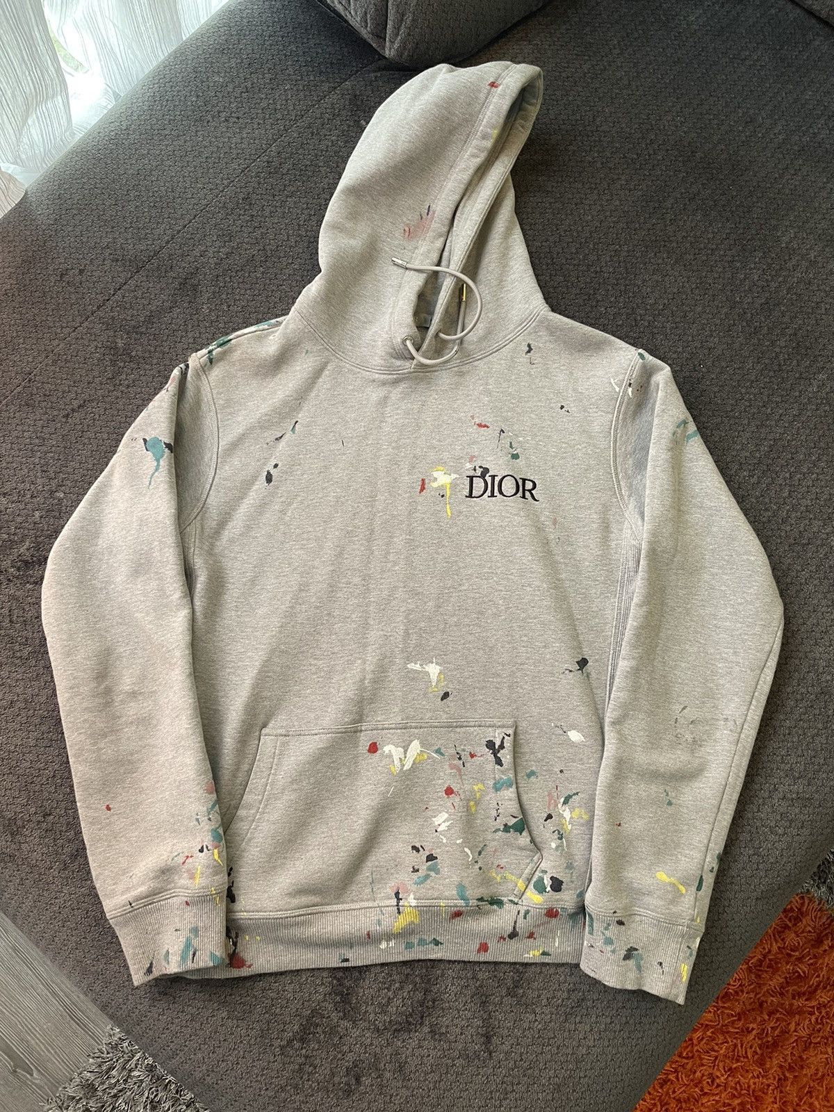 Dior Dior Paint Splatter Hoodie Grailed