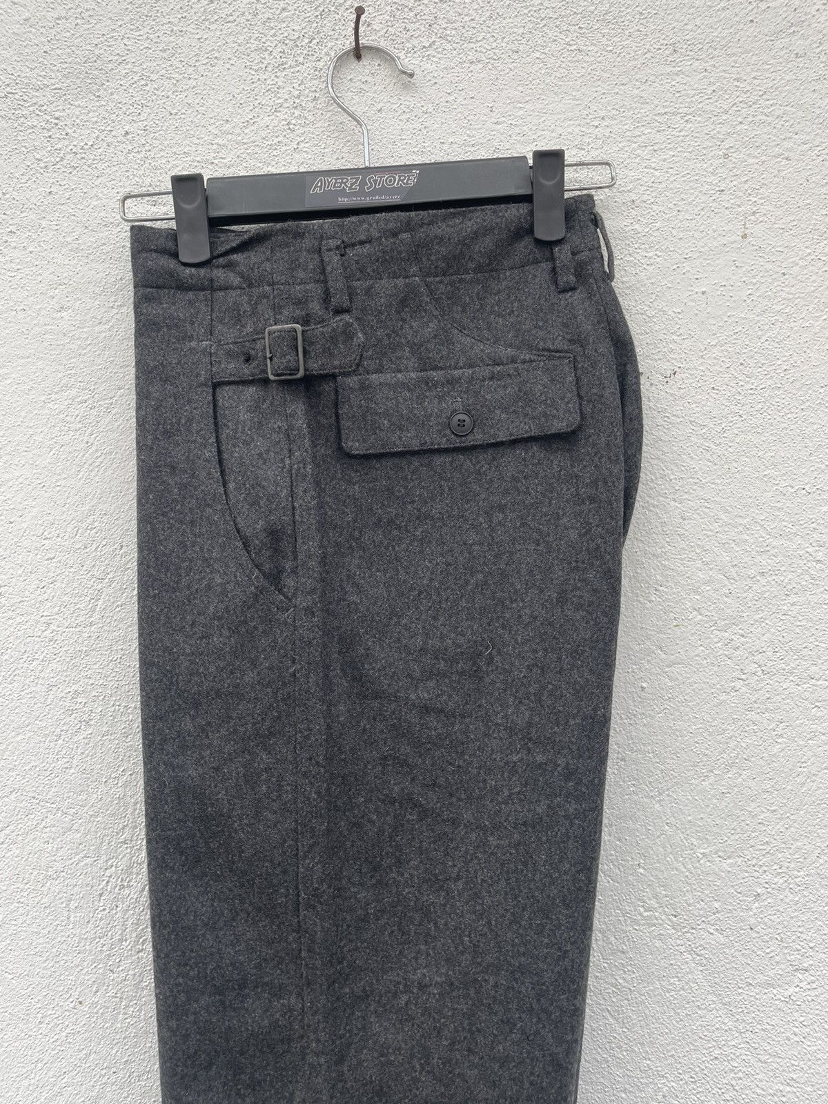 Designer OZZ Mens Wool Side Buckle Pants made in japan Size US 30 / EU 46 - 12 Thumbnail