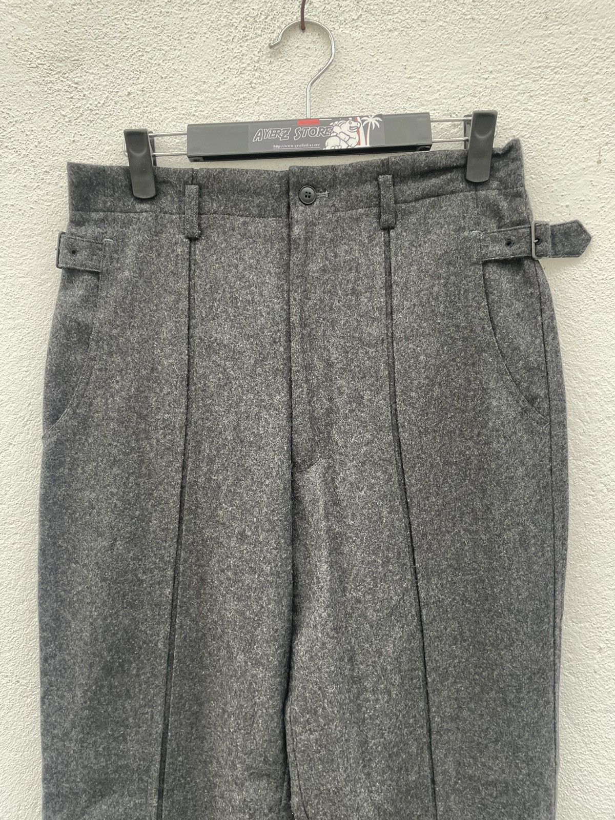 Designer OZZ Mens Wool Side Buckle Pants made in japan Size US 30 / EU 46 - 3 Thumbnail