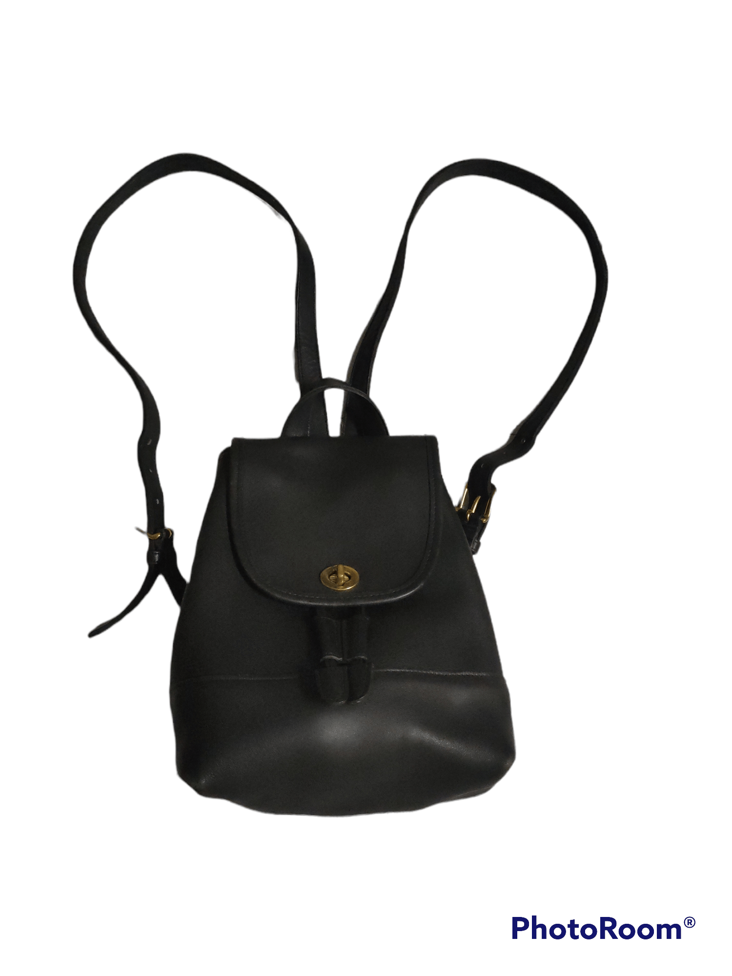 Coach Coach Backpack Leather All Black x Vintage Item Size ONE SIZE - 1 Thumbnail