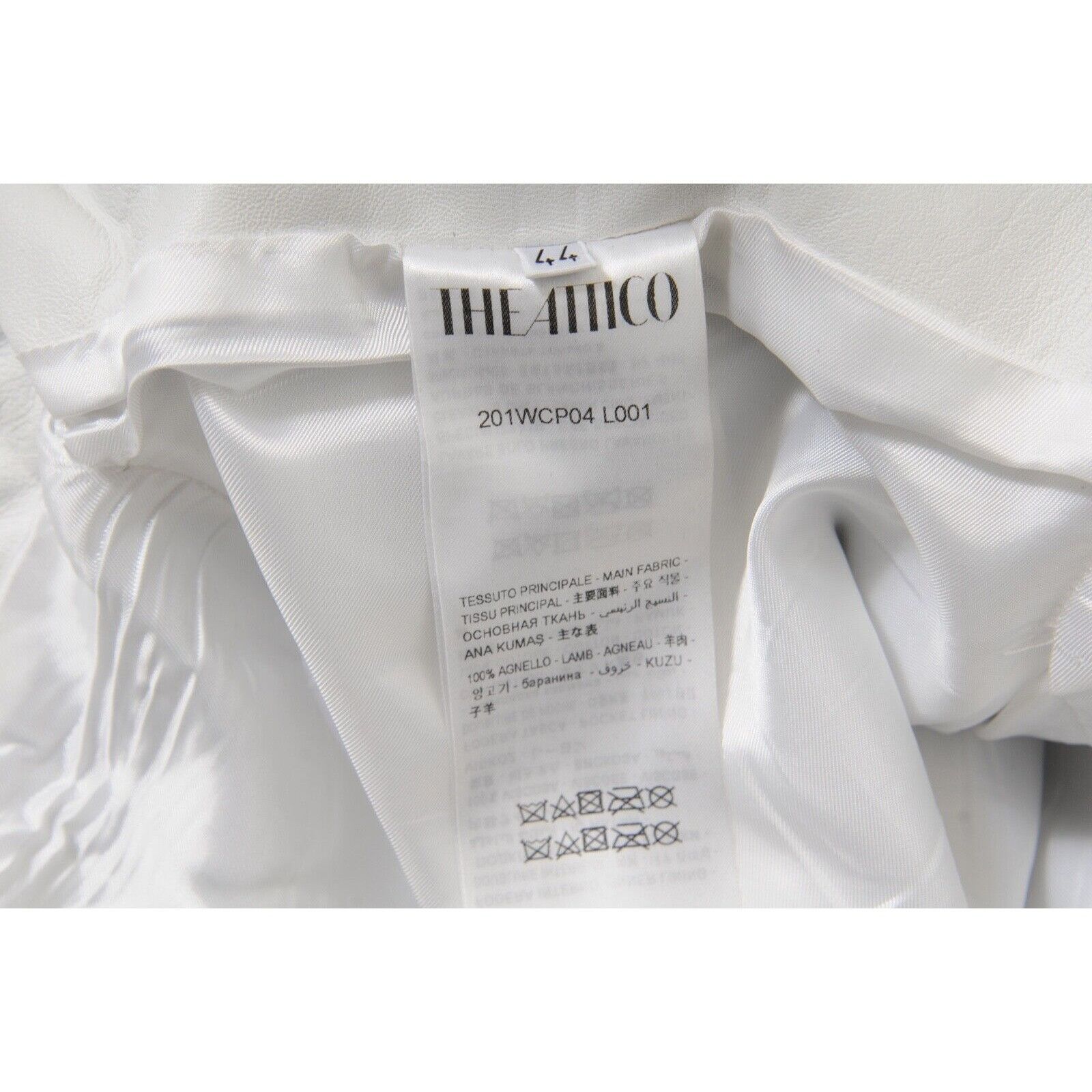 The Attico High Waist Pants White Slit Leather Belted Trousers Size 30" / US 8 / IT 44 - 11 Thumbnail