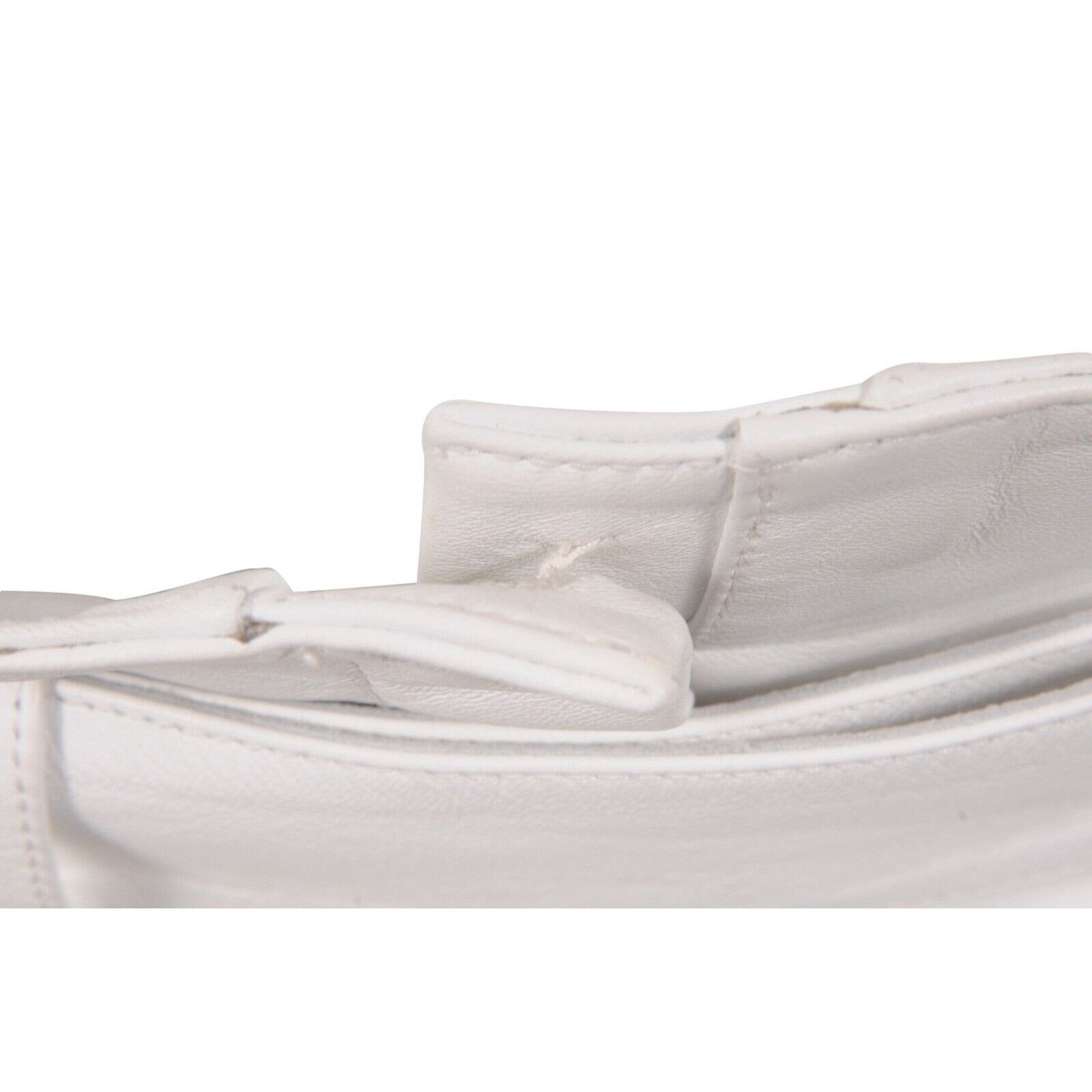 The Attico High Waist Pants White Slit Leather Belted Trousers Size 30" / US 8 / IT 44 - 4 Thumbnail
