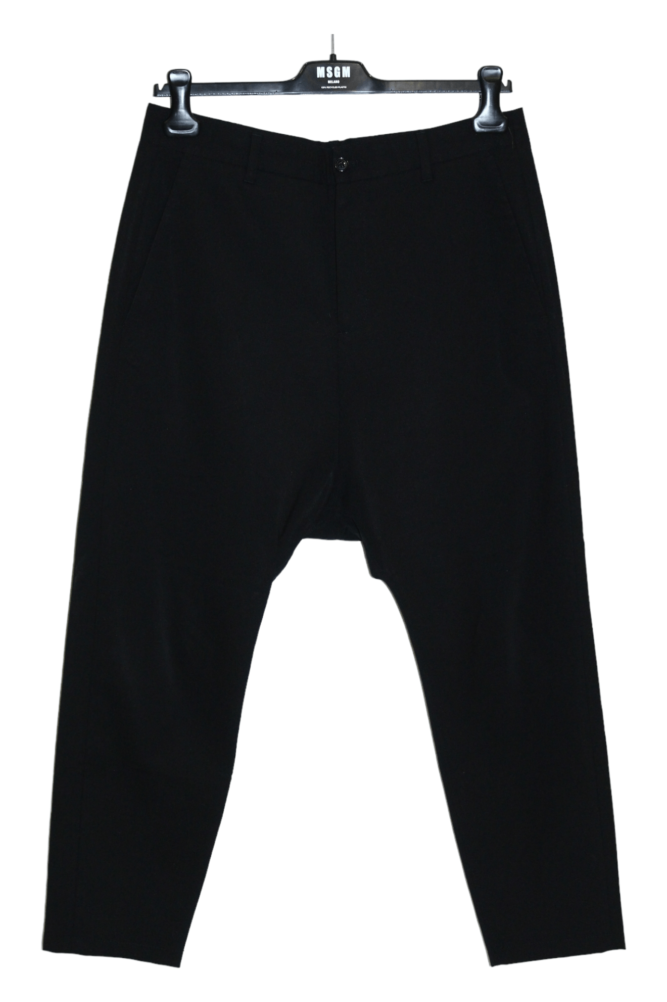 image of Avant Garde x Hope Cropped Design Blend Trousers Drop Crotch in Black, Women's (Size 30)