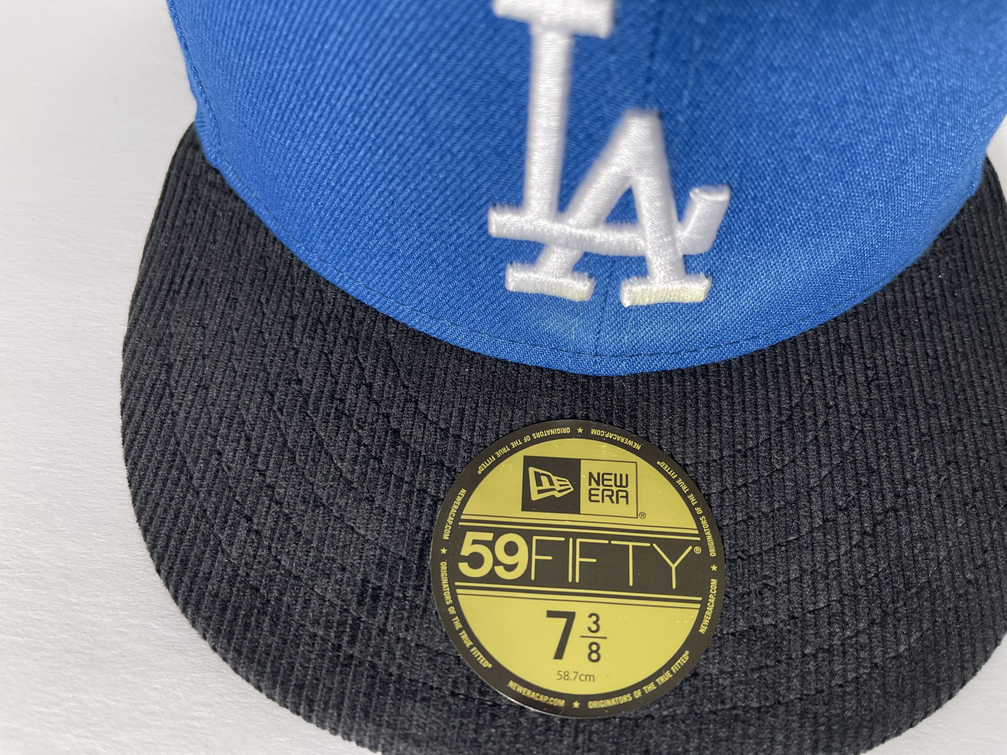 MLB 7 3/8 Corduroy Los Angeles LA Dodgers Blue Pink Two 2 Tone Size ONE SIZE - 2 Thumbnail