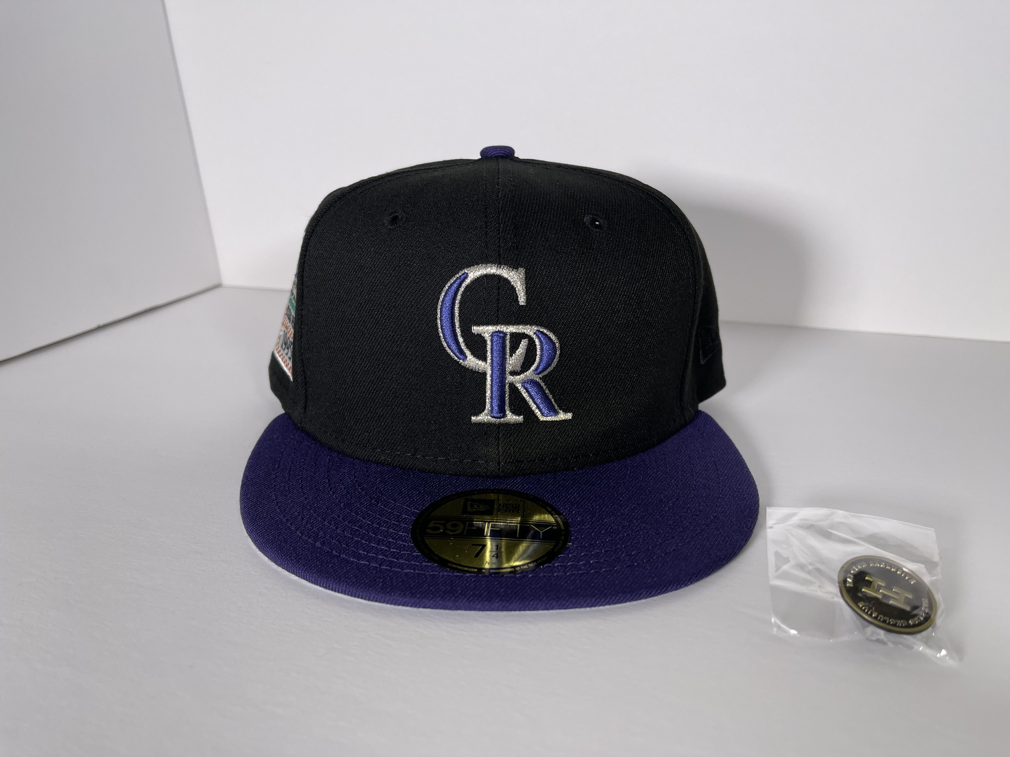 Pro Standard Colorado Rockies Off White Purple Undervisor Snapback Hat -  Hibbett