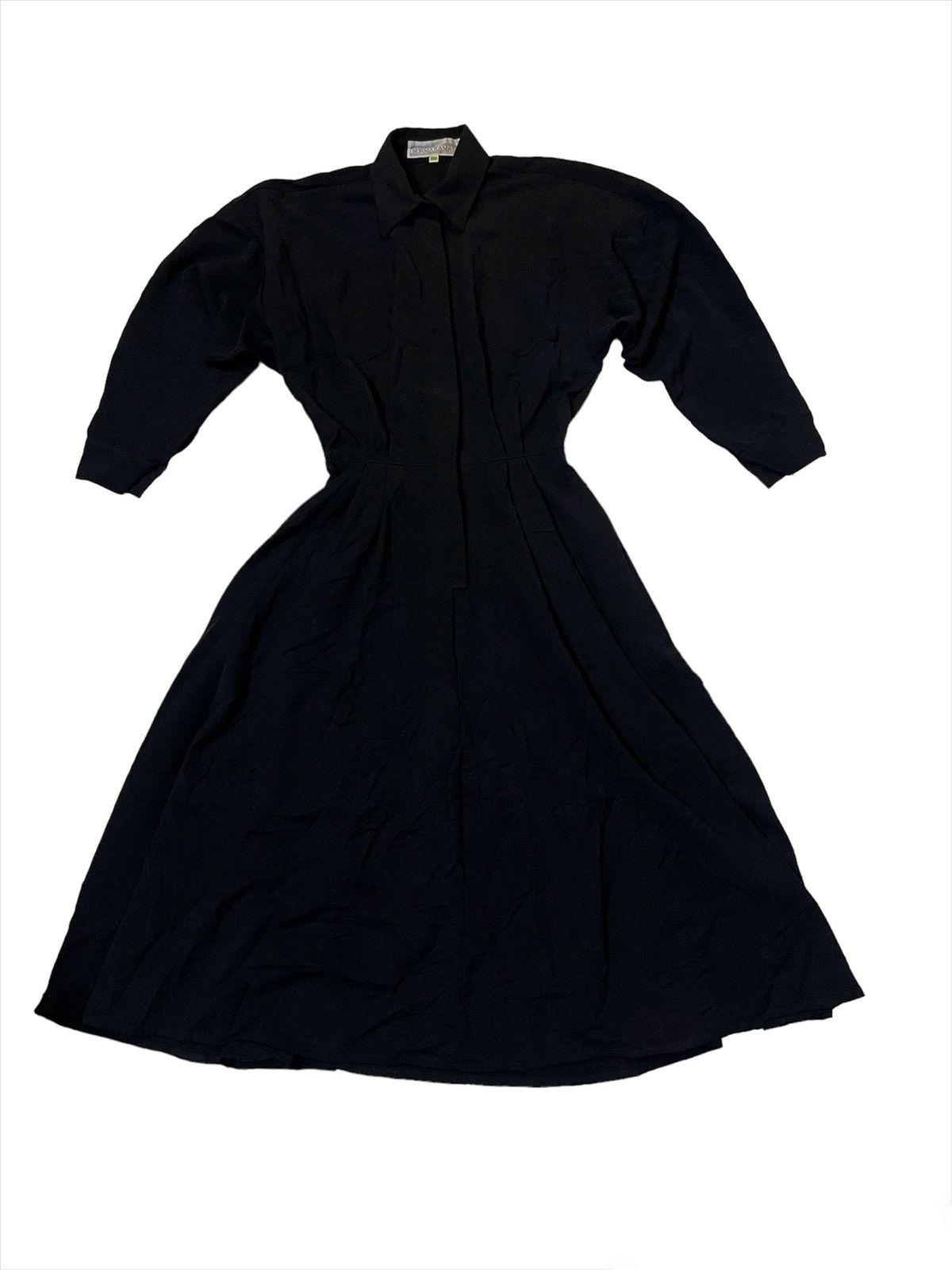 Designer × Norma Kamali × Vintage Vintage Norma Kamali Victorian Style Black Dress Size M / US 6-8 / IT 42-44 - 2 Thumbnail