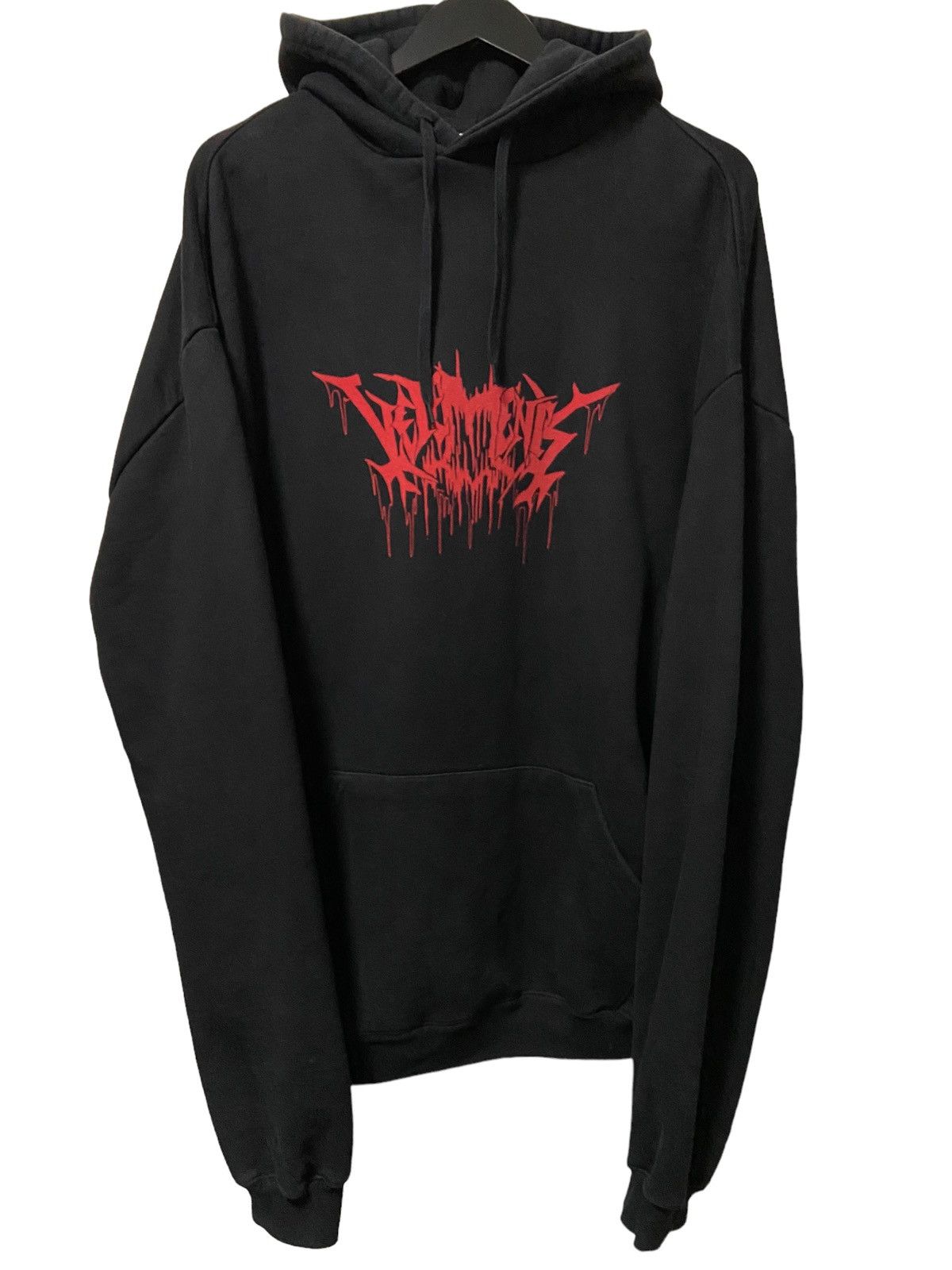 image of Vetements Metal Tour Hoodie in Black, Men's (Size Small)