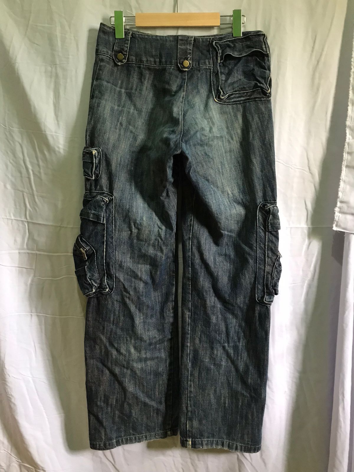 Beauty Beast × Hysteric Glamour × PPFM Rare Vtg Japan Cargo Jeans Multi Pocket Tactical Size US 33 - 3 Thumbnail