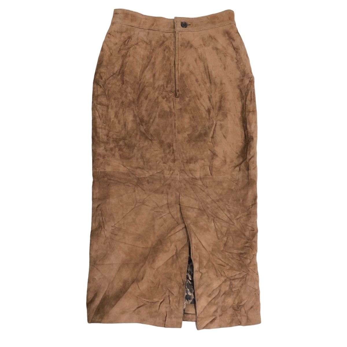 Vintage Dolce & Gabbana Suede Leather Bemberg Lining Skirt