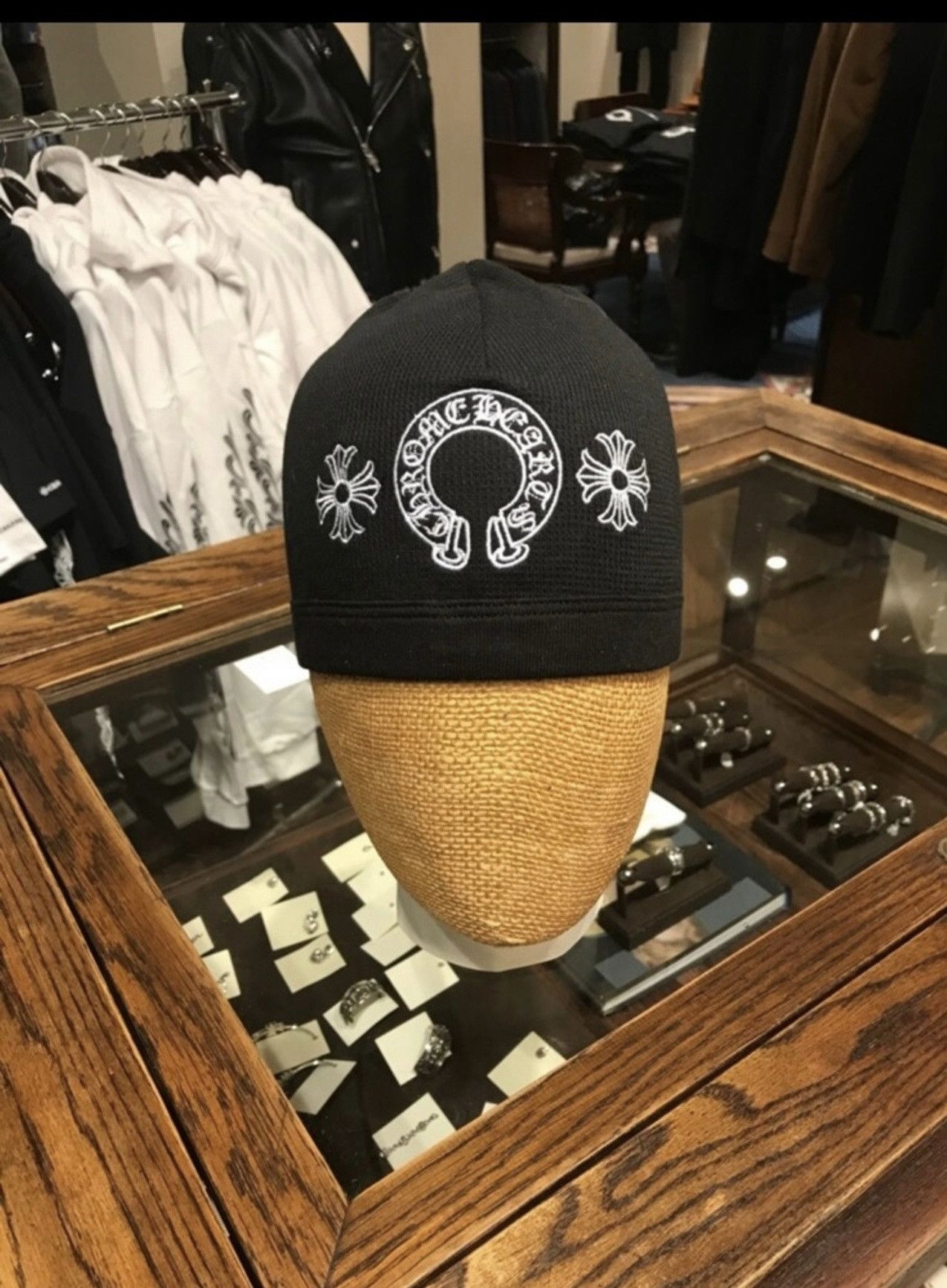 Chrome Hearts Chrome Hearts Horseshoe Skull Cap Beanie