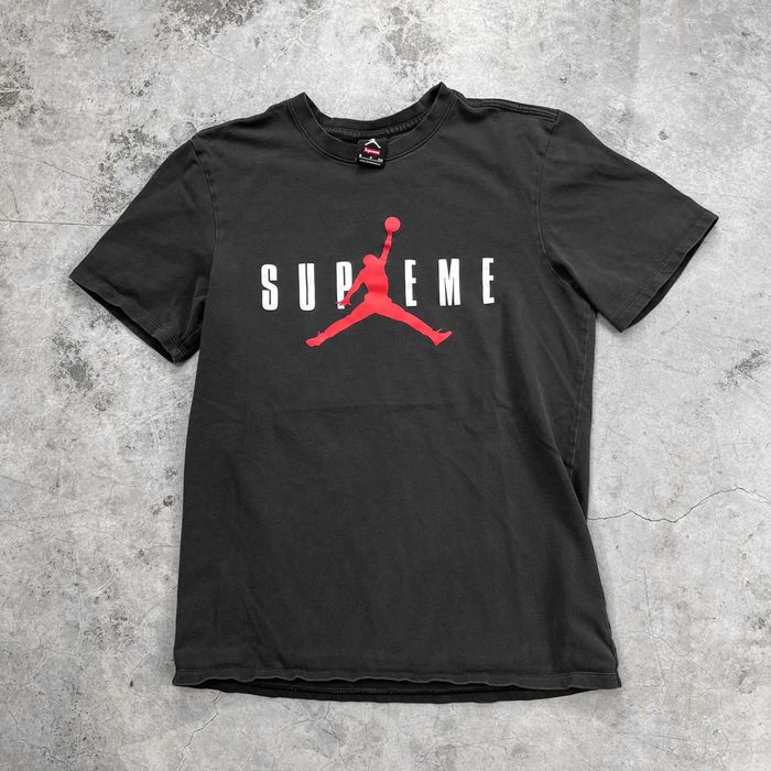 Supreme jordan clearance tee black