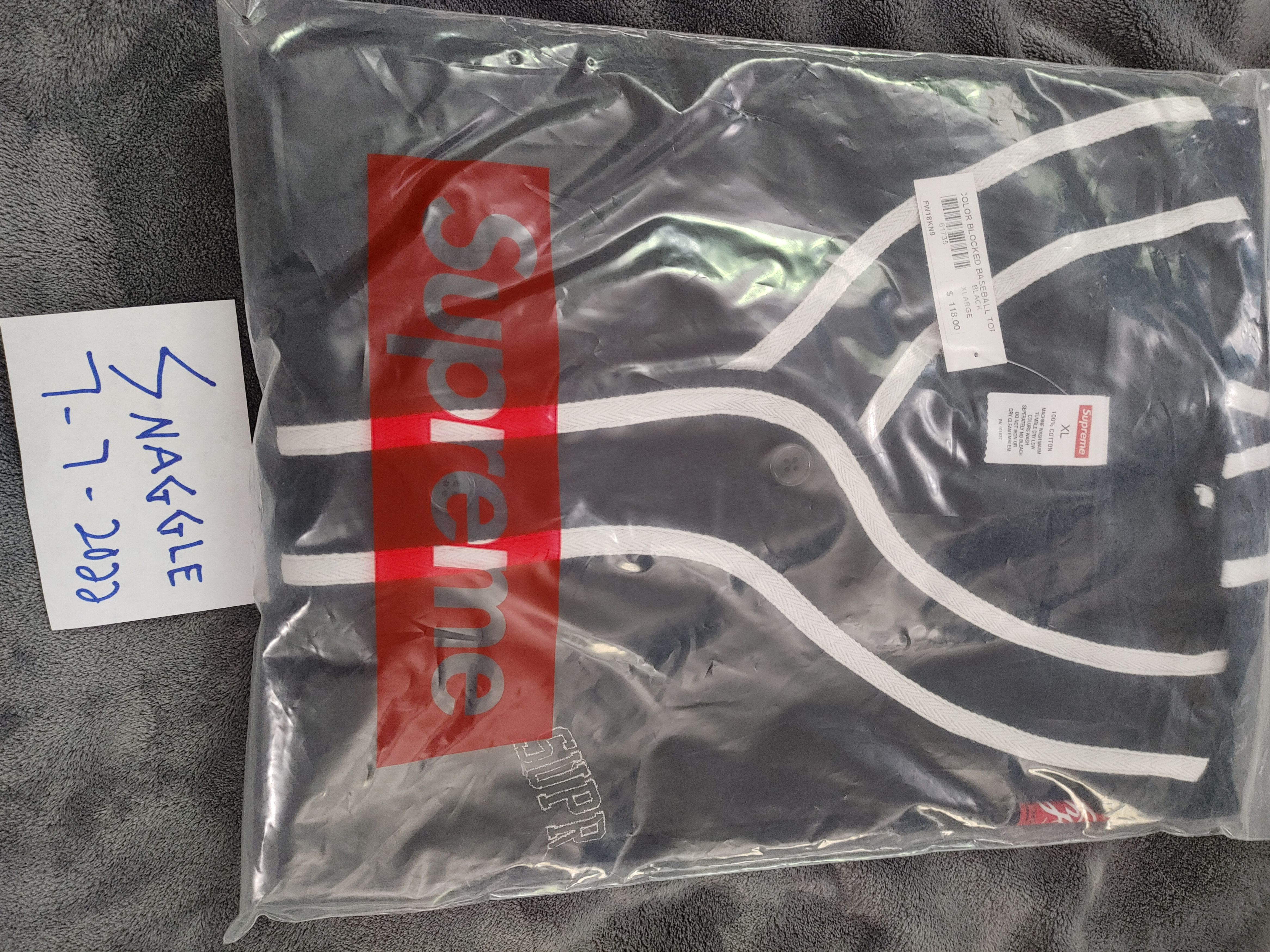 Supreme Supreme Color Blocked Baseball Top (XL) Size US XL / EU 56 / 4 - 5 Thumbnail