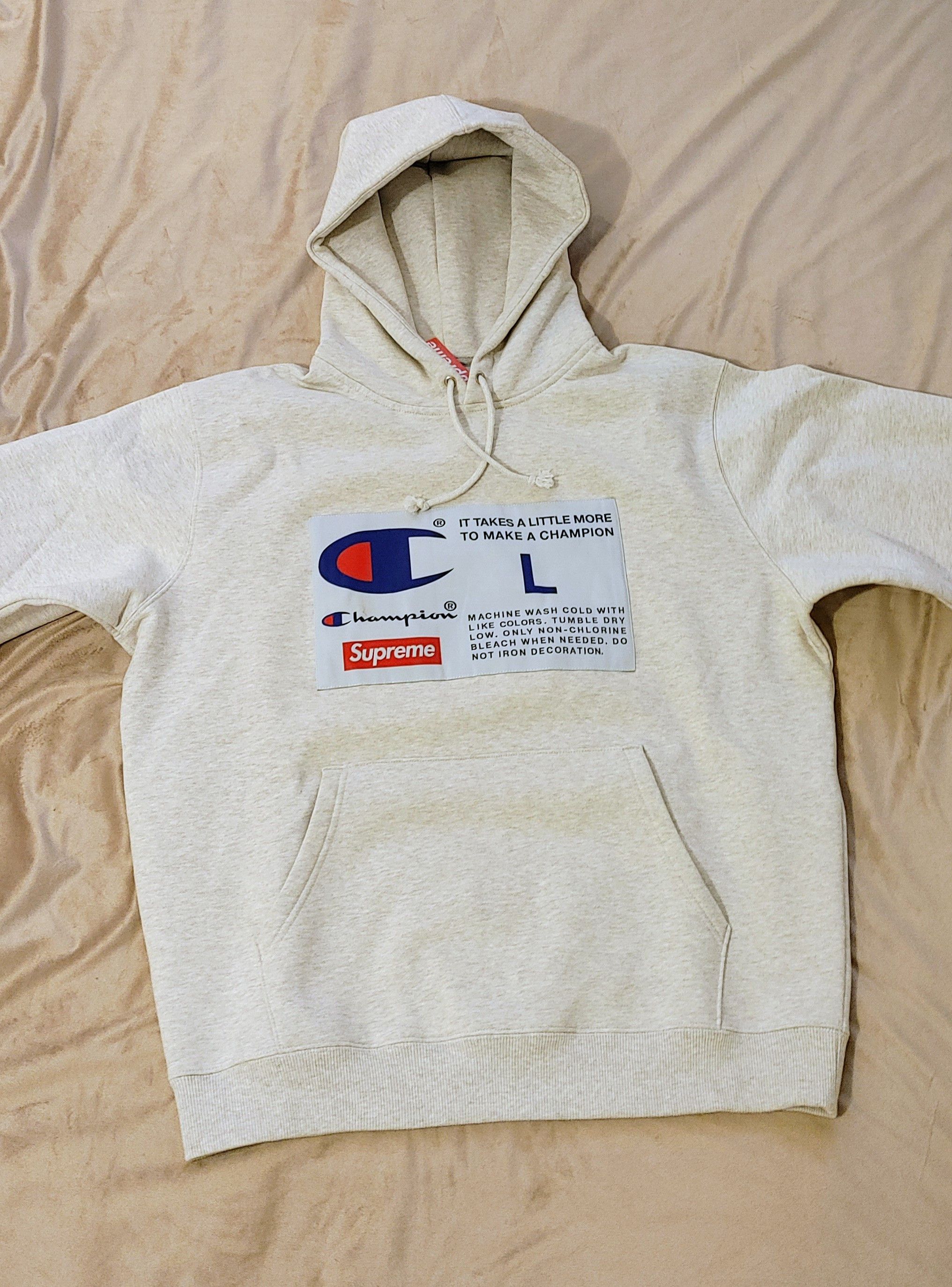 Supreme Supreme Champion Label Hooded Sweatshirt Size US L / EU 52-54 / 3 - 4 Thumbnail