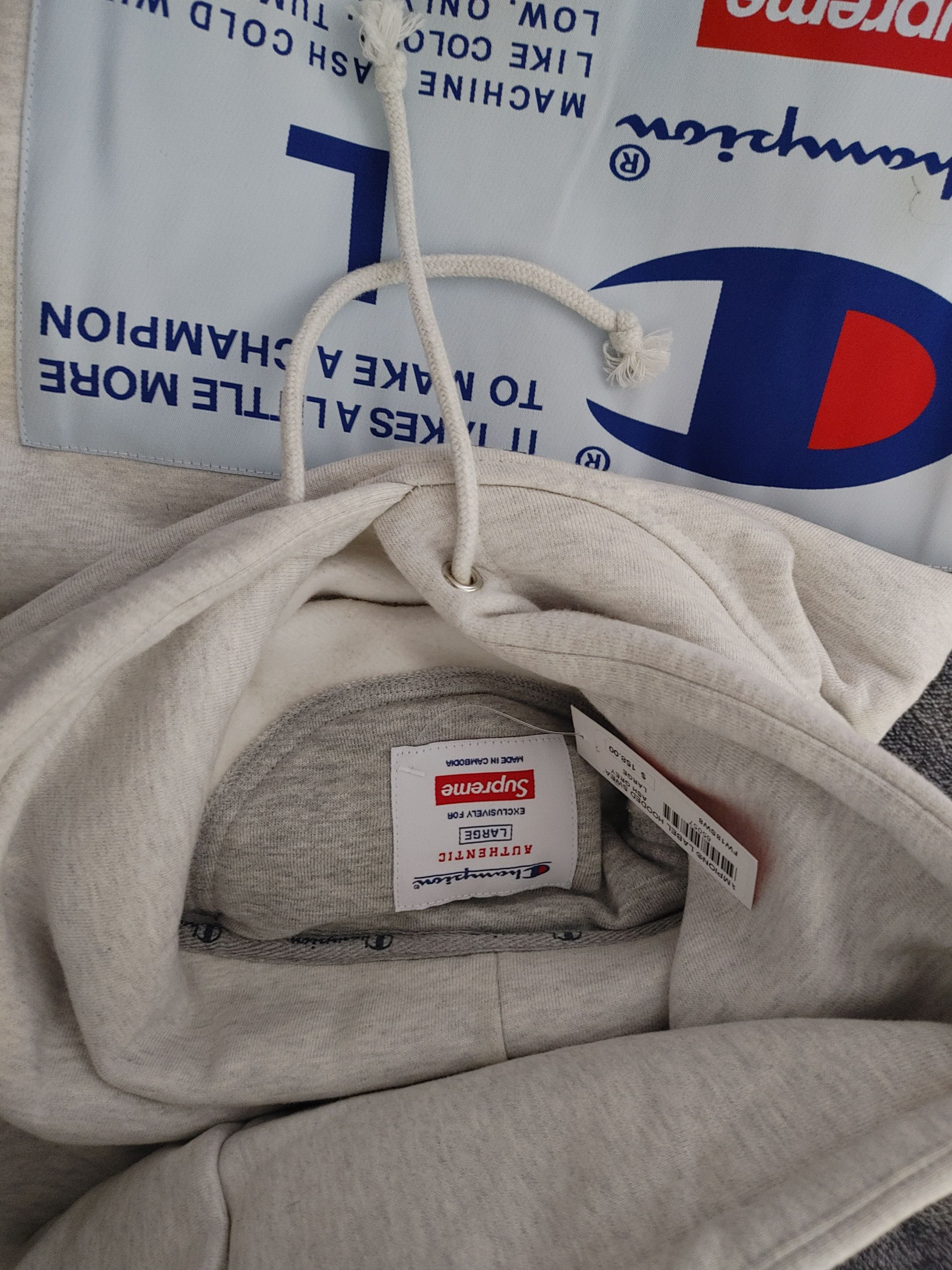 Supreme Supreme Champion Label Hooded Sweatshirt Size US L / EU 52-54 / 3 - 7 Thumbnail