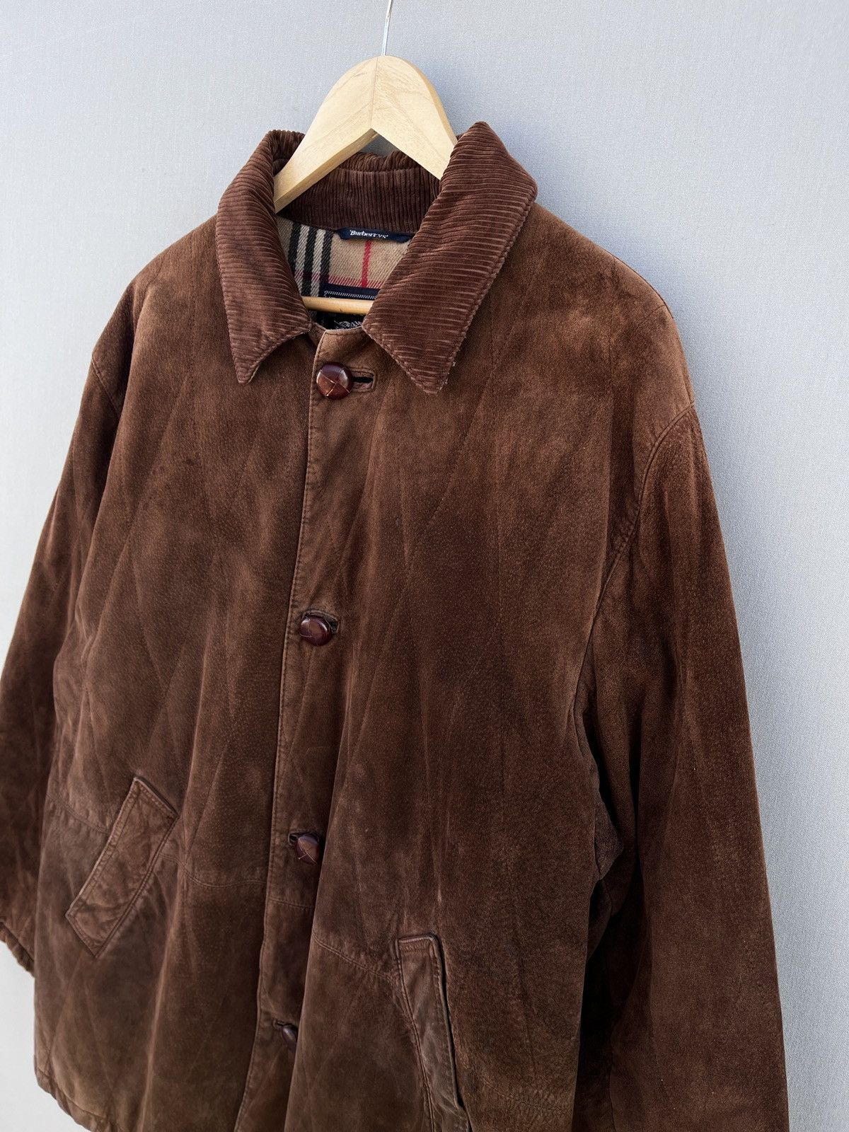 Burberry 🔥 Rare VTG BURBERRY Suede Leather Jacket NOVA CHECK Size US M / EU 48-50 / 2 - 9 Thumbnail