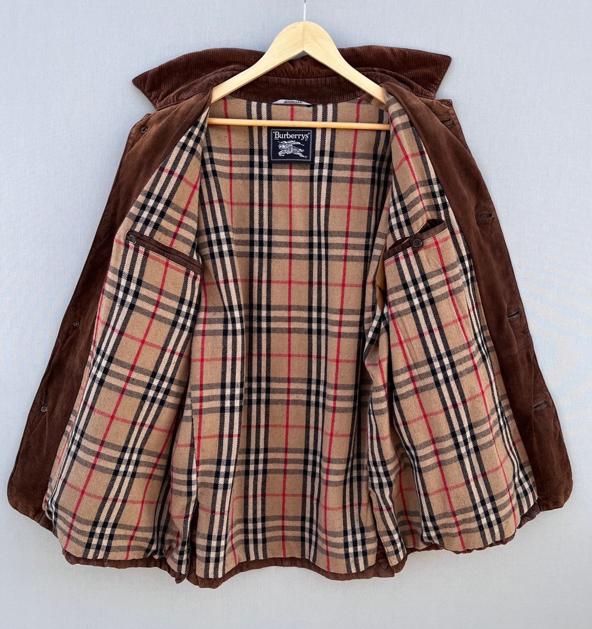 Burberry 🔥 Rare VTG BURBERRY Suede Leather Jacket NOVA CHECK Size US M / EU 48-50 / 2 - 3 Thumbnail