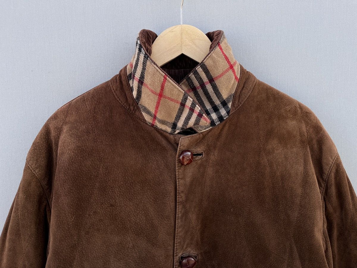 Burberry 🔥 Rare VTG BURBERRY Suede Leather Jacket NOVA CHECK Size US M / EU 48-50 / 2 - 7 Thumbnail