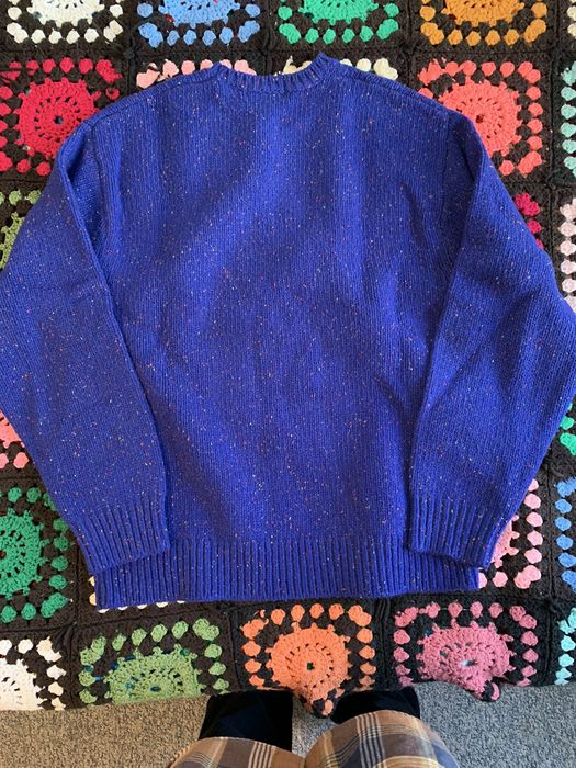 Supreme Supreme Small Box Speckle Sweater Royal Blue Medium FW22