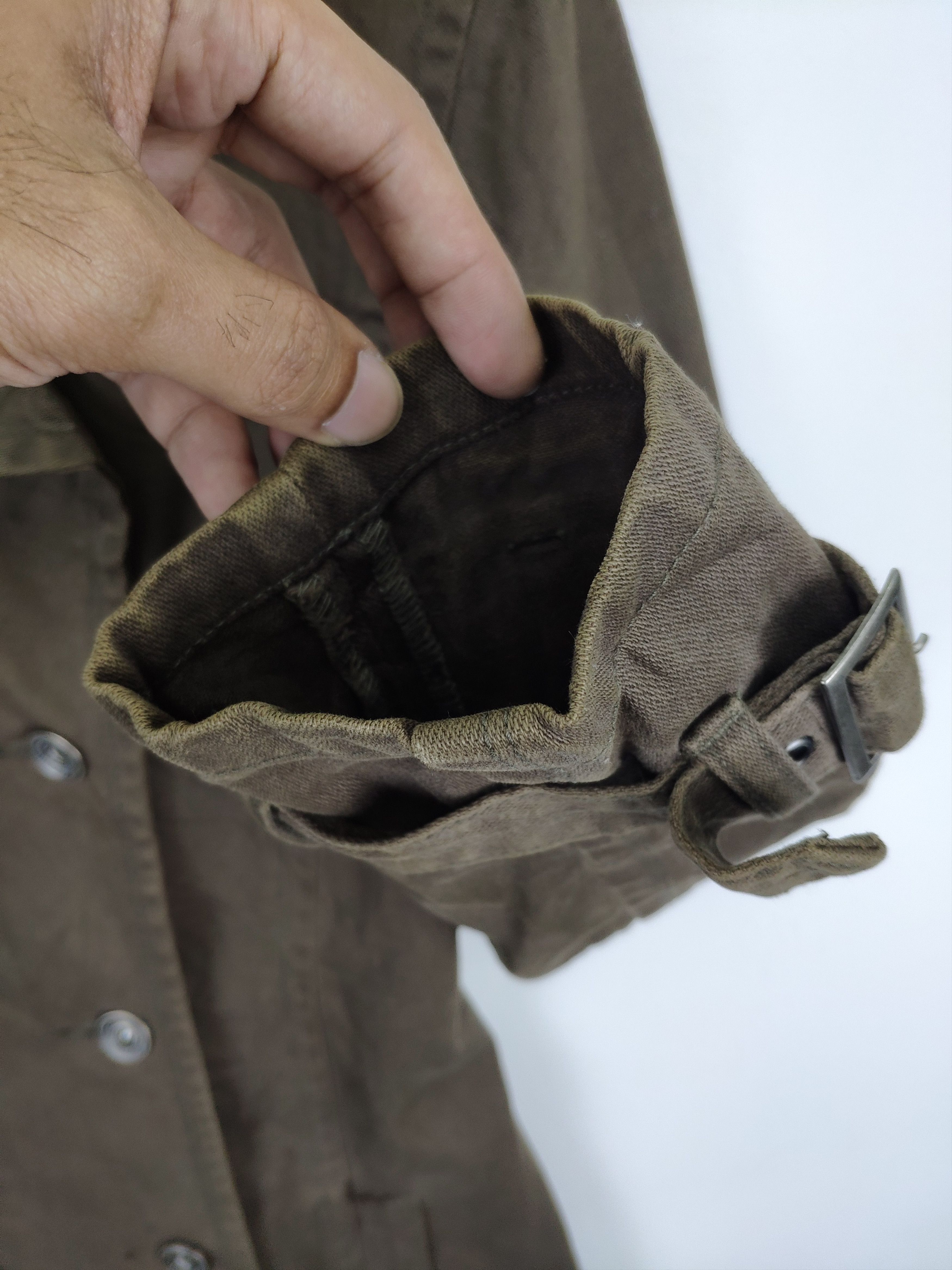 Japanese Brand × Vintage Vintage Denim Trench Coat Military Style Unbranded Size M / US 6-8 / IT 42-44 - 6 Thumbnail