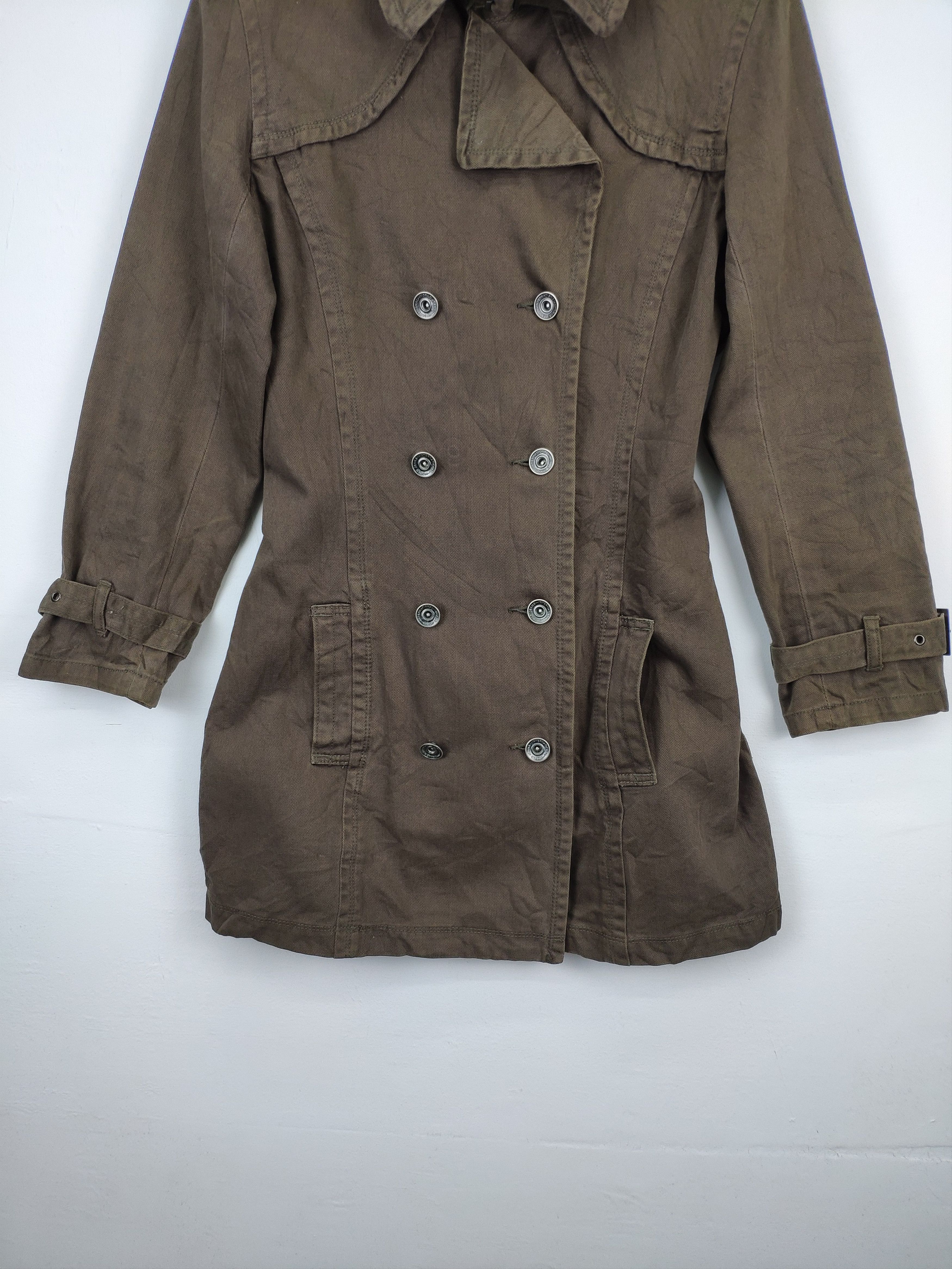 Japanese Brand × Vintage Vintage Denim Trench Coat Military Style Unbranded Size M / US 6-8 / IT 42-44 - 10 Thumbnail