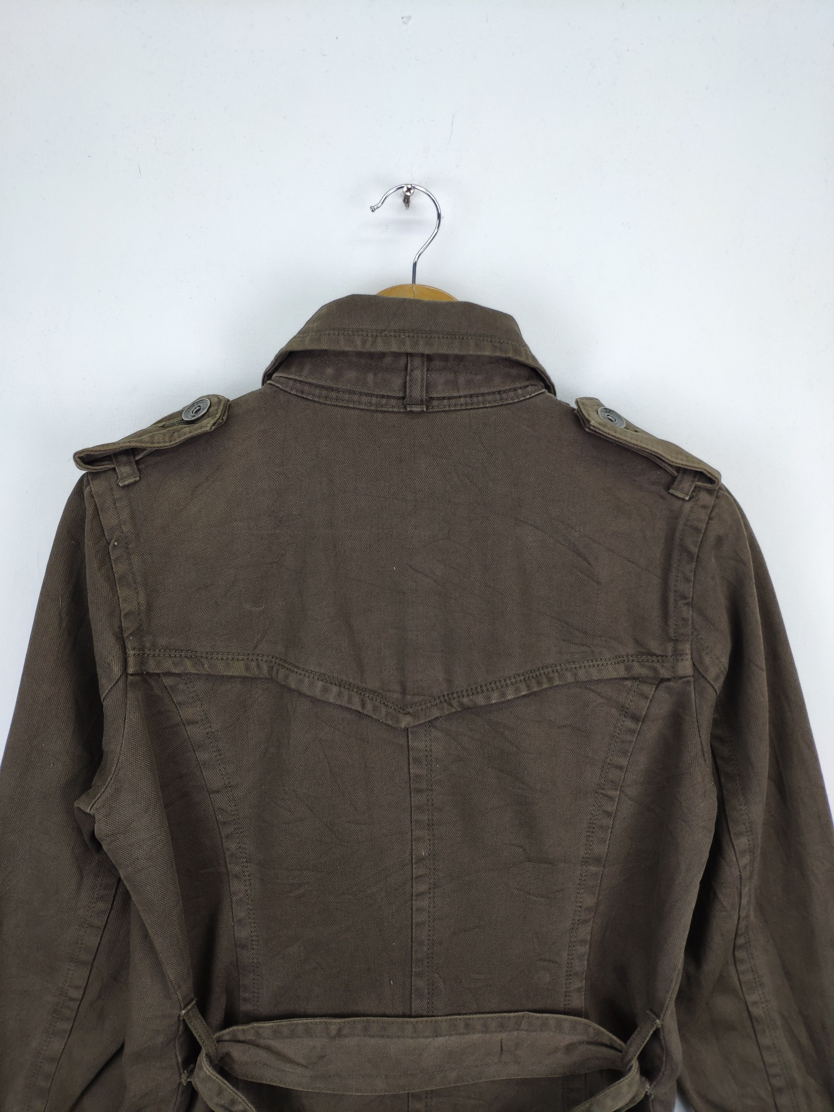 Japanese Brand × Vintage Vintage Denim Trench Coat Military Style Unbranded Size M / US 6-8 / IT 42-44 - 14 Thumbnail