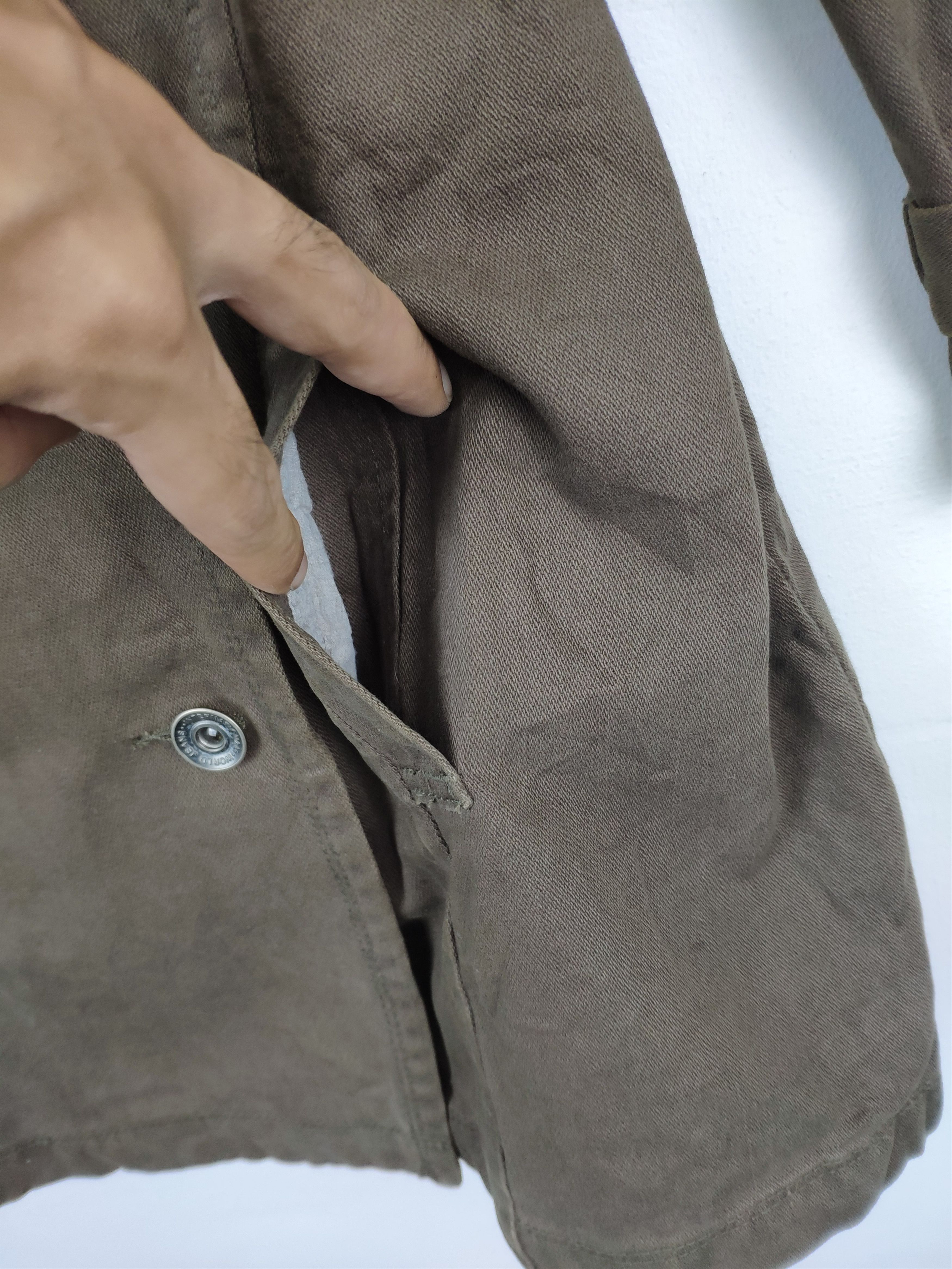 Japanese Brand × Vintage Vintage Denim Trench Coat Military Style Unbranded Size M / US 6-8 / IT 42-44 - 8 Thumbnail