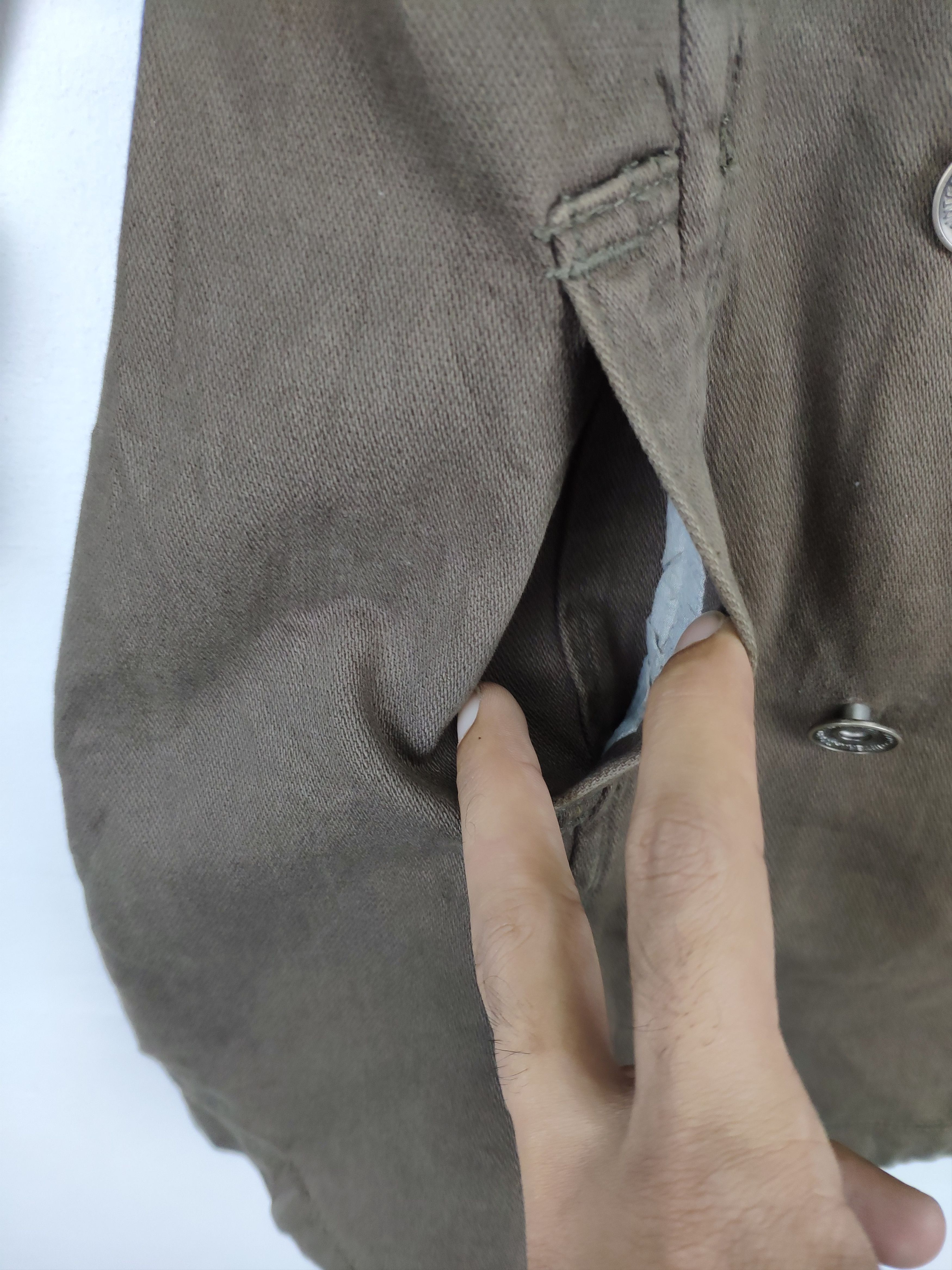 Japanese Brand × Vintage Vintage Denim Trench Coat Military Style Unbranded Size M / US 6-8 / IT 42-44 - 9 Thumbnail