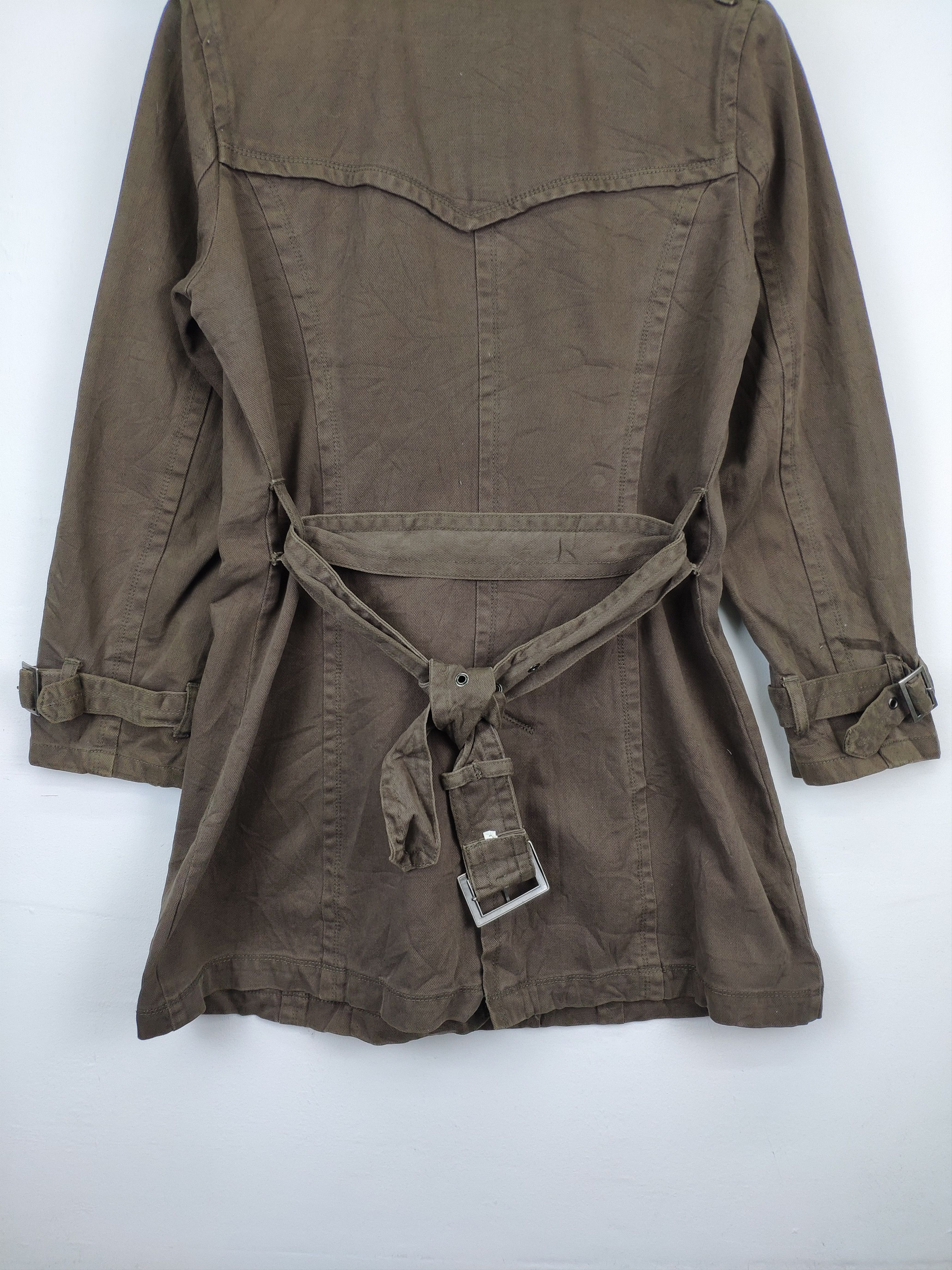Japanese Brand × Vintage Vintage Denim Trench Coat Military Style Unbranded Size M / US 6-8 / IT 42-44 - 13 Thumbnail