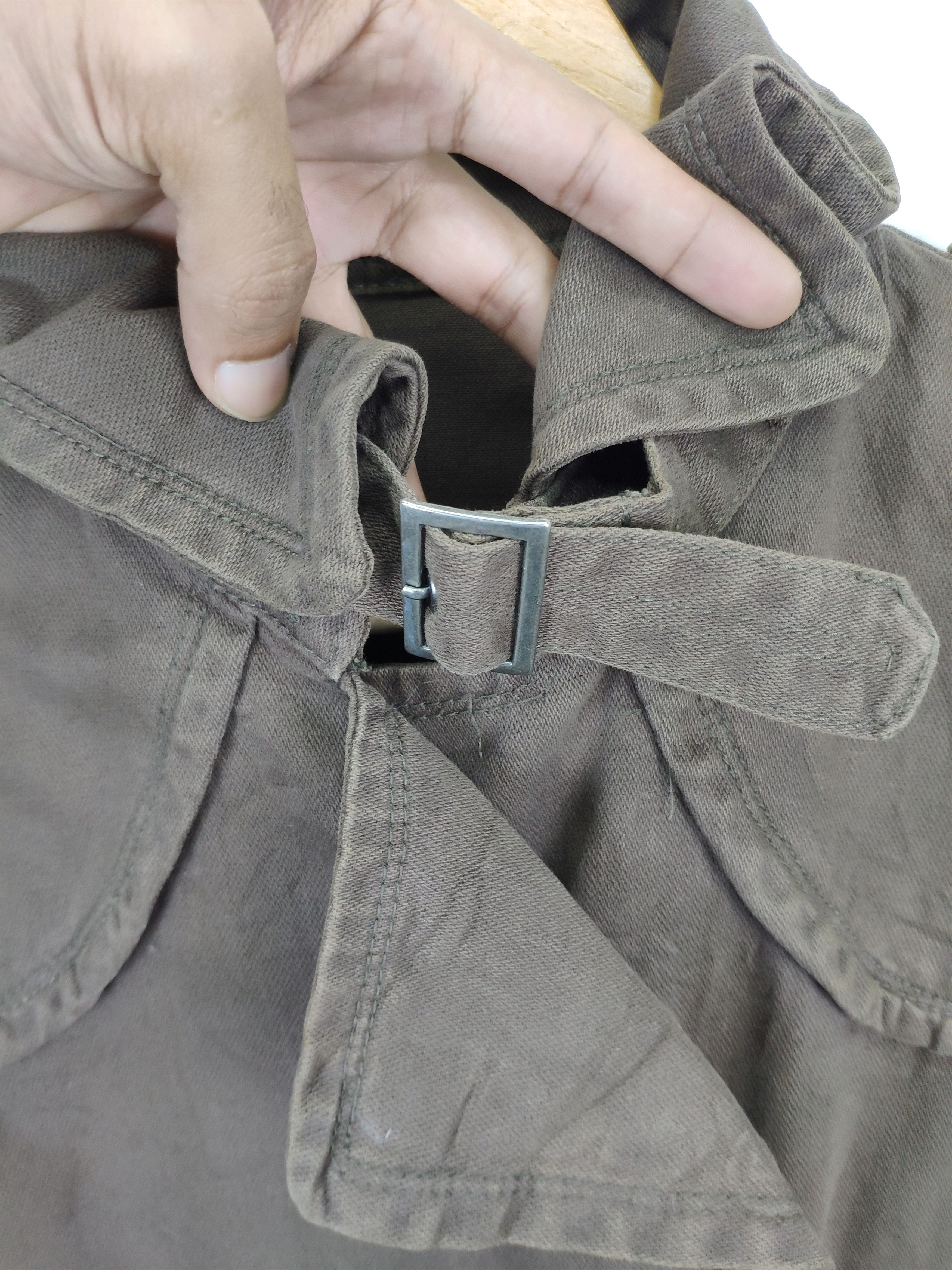 Japanese Brand × Vintage Vintage Denim Trench Coat Military Style Unbranded Size M / US 6-8 / IT 42-44 - 12 Thumbnail