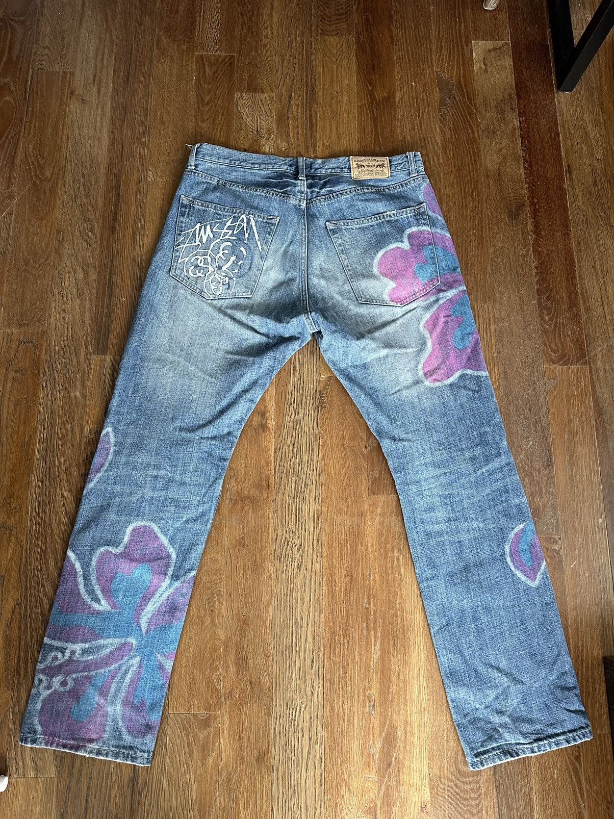 Stussy Stussy Vintage Floral Denim Size US 36 / EU 52 - 4 Thumbnail