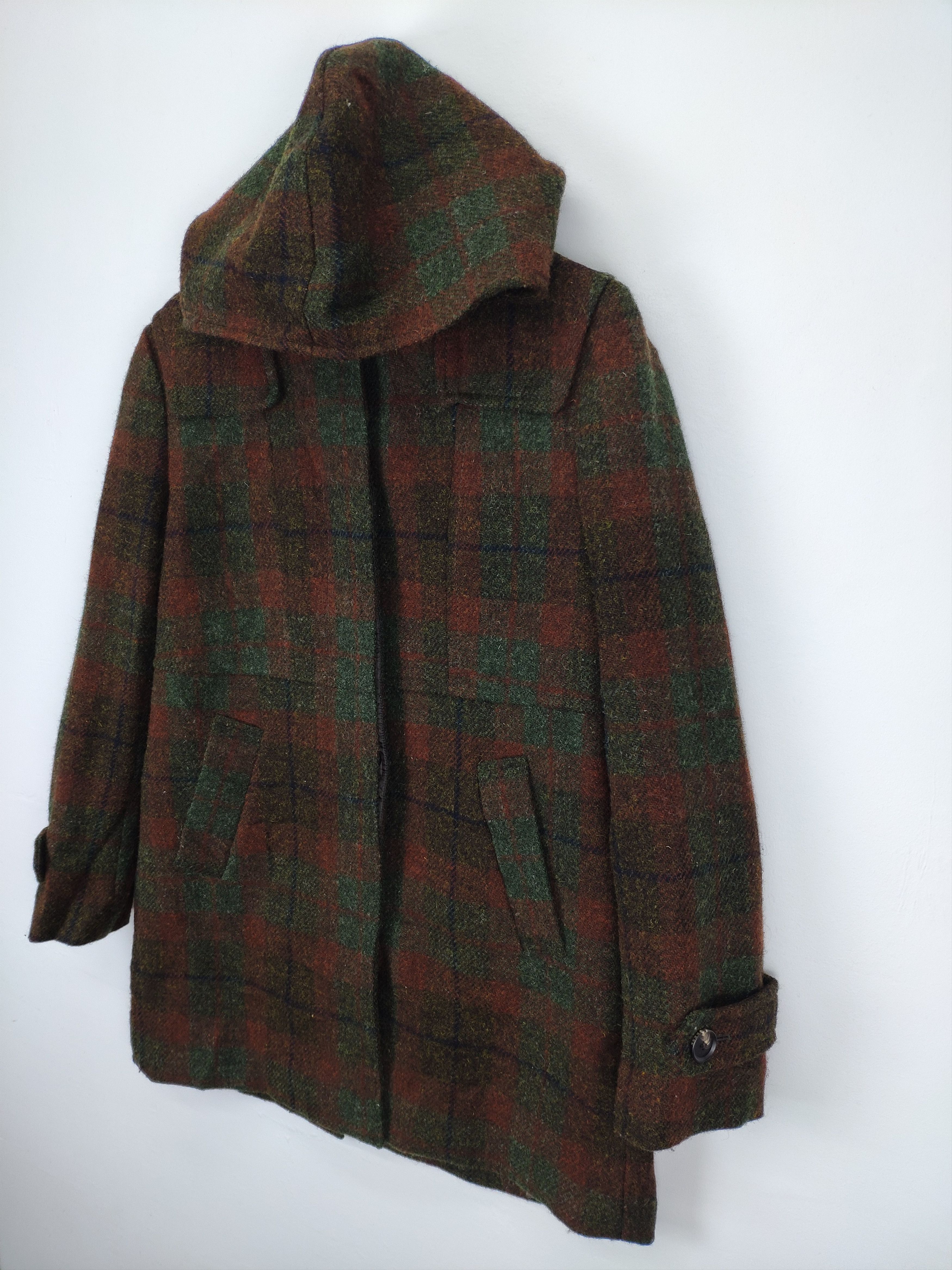 Japanese Brand × Vintage Vintage 2000s Wool Hooded Jacket Checkered Size M / US 6-8 / IT 42-44 - 2 Thumbnail