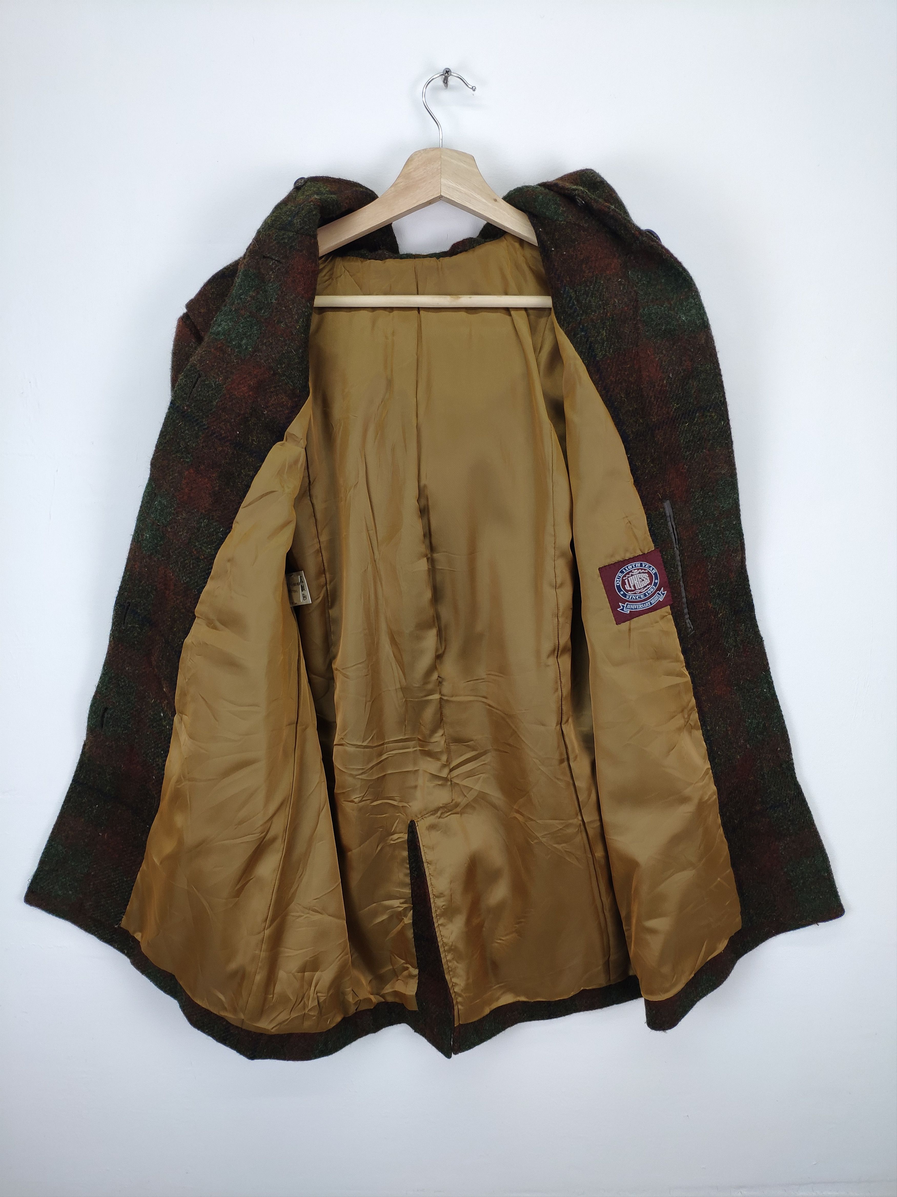 Japanese Brand × Vintage Vintage 2000s Wool Hooded Jacket Checkered Size M / US 6-8 / IT 42-44 - 14 Thumbnail