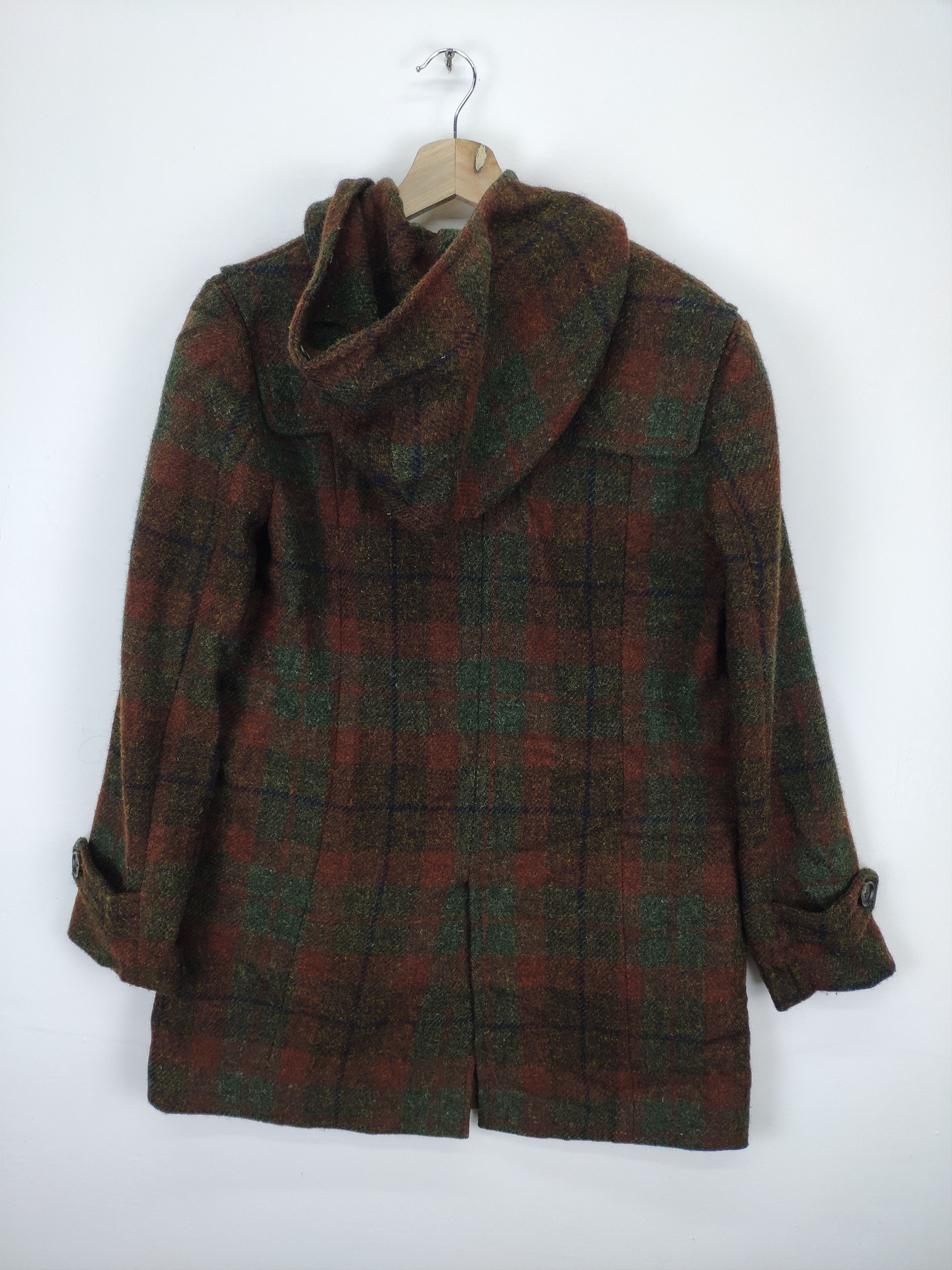 Japanese Brand × Vintage Vintage 2000s Wool Hooded Jacket Checkered Size M / US 6-8 / IT 42-44 - 18 Thumbnail