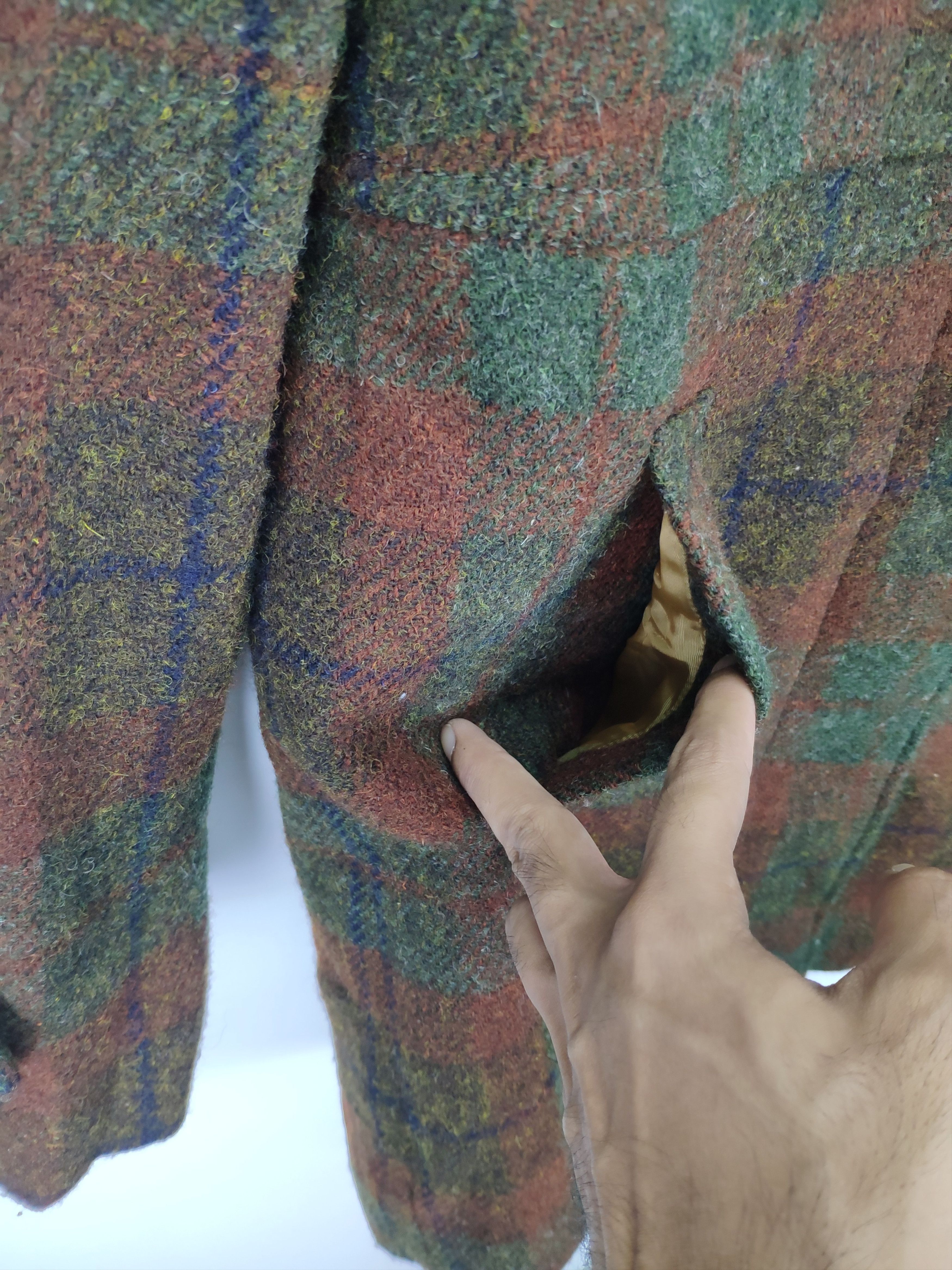 Japanese Brand × Vintage Vintage 2000s Wool Hooded Jacket Checkered Size M / US 6-8 / IT 42-44 - 11 Thumbnail