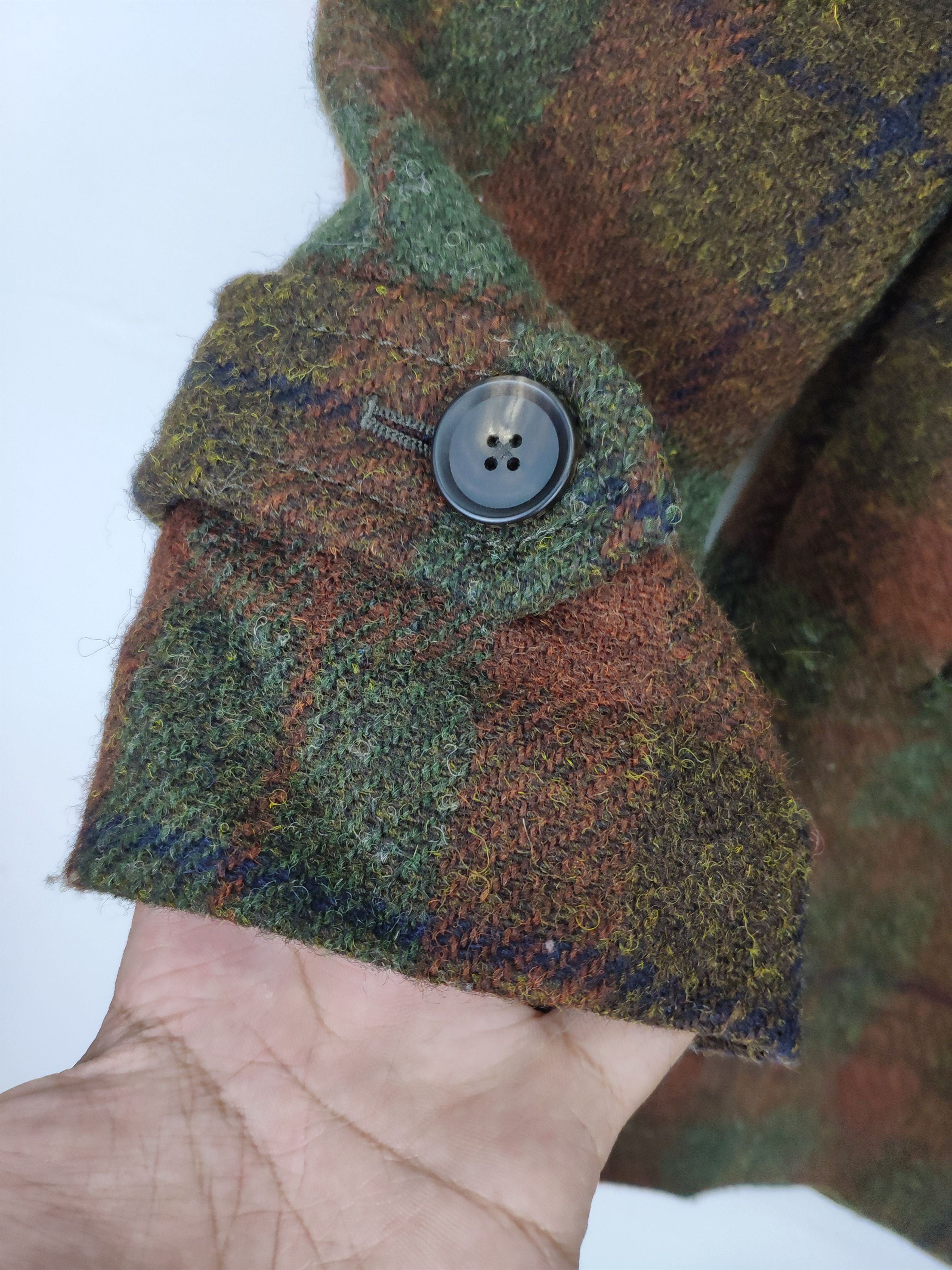 Japanese Brand × Vintage Vintage 2000s Wool Hooded Jacket Checkered Size M / US 6-8 / IT 42-44 - 7 Thumbnail