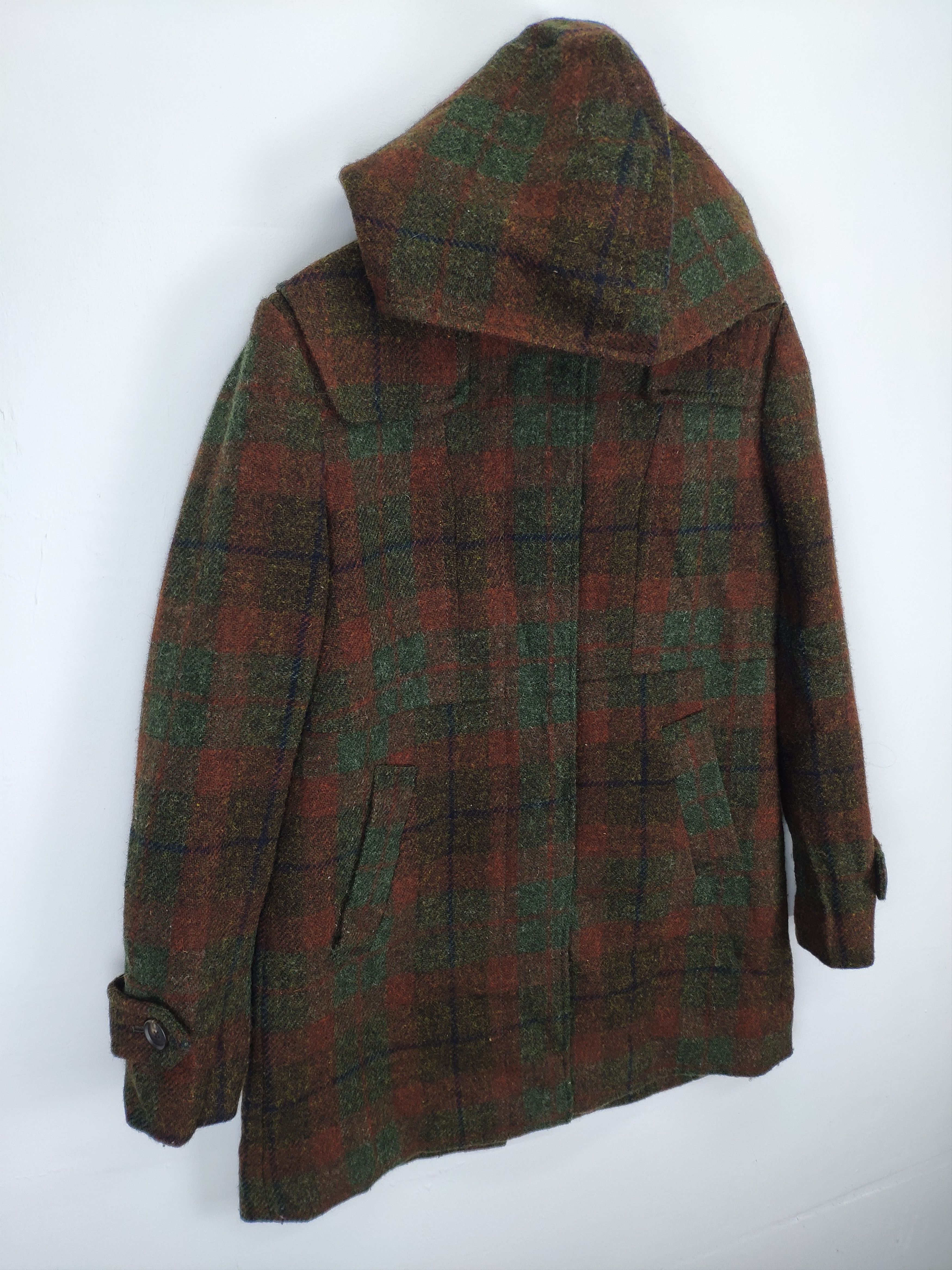 Japanese Brand × Vintage Vintage 2000s Wool Hooded Jacket Checkered Size M / US 6-8 / IT 42-44 - 3 Thumbnail