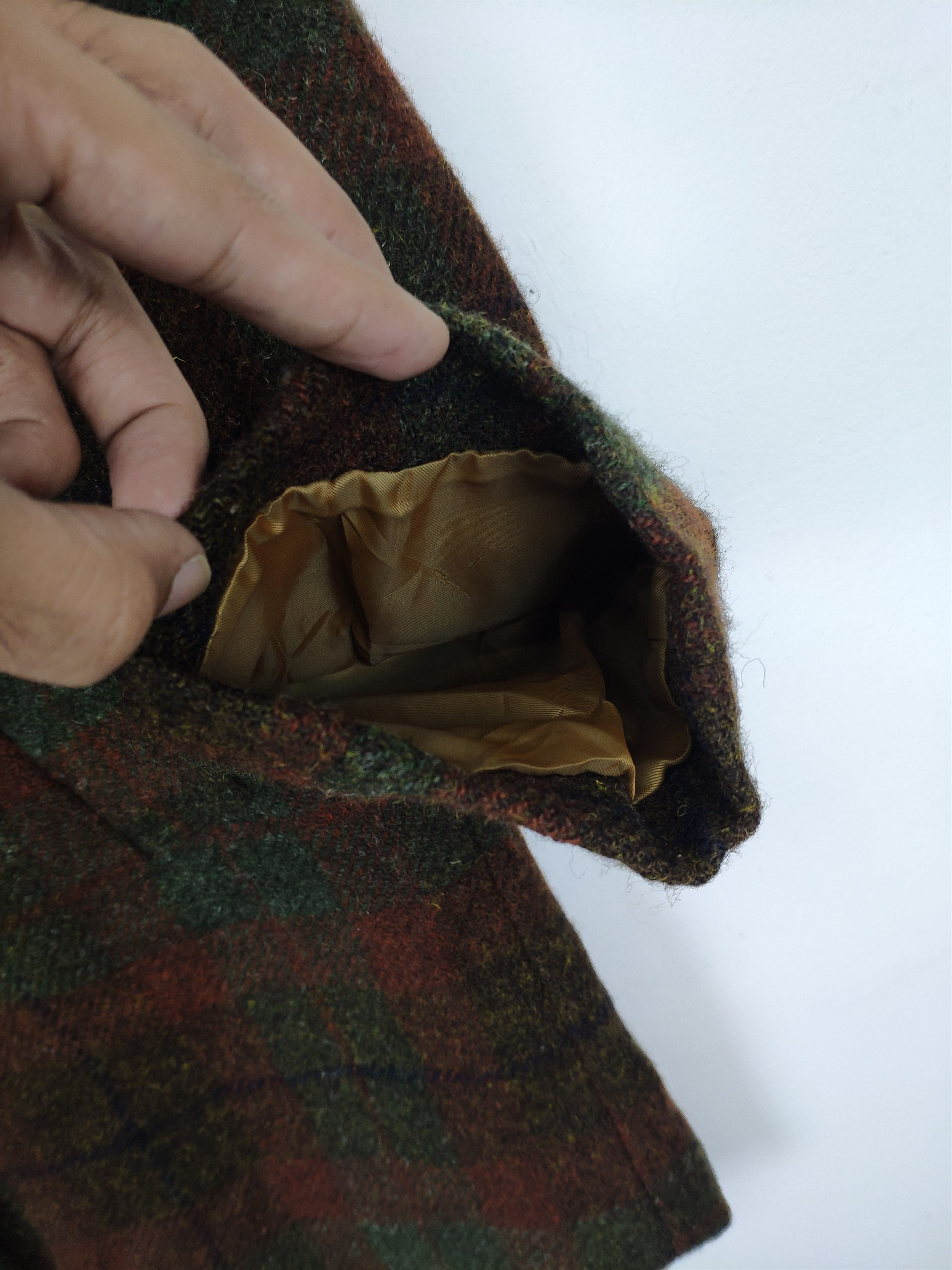 Japanese Brand × Vintage Vintage 2000s Wool Hooded Jacket Checkered Size M / US 6-8 / IT 42-44 - 4 Thumbnail