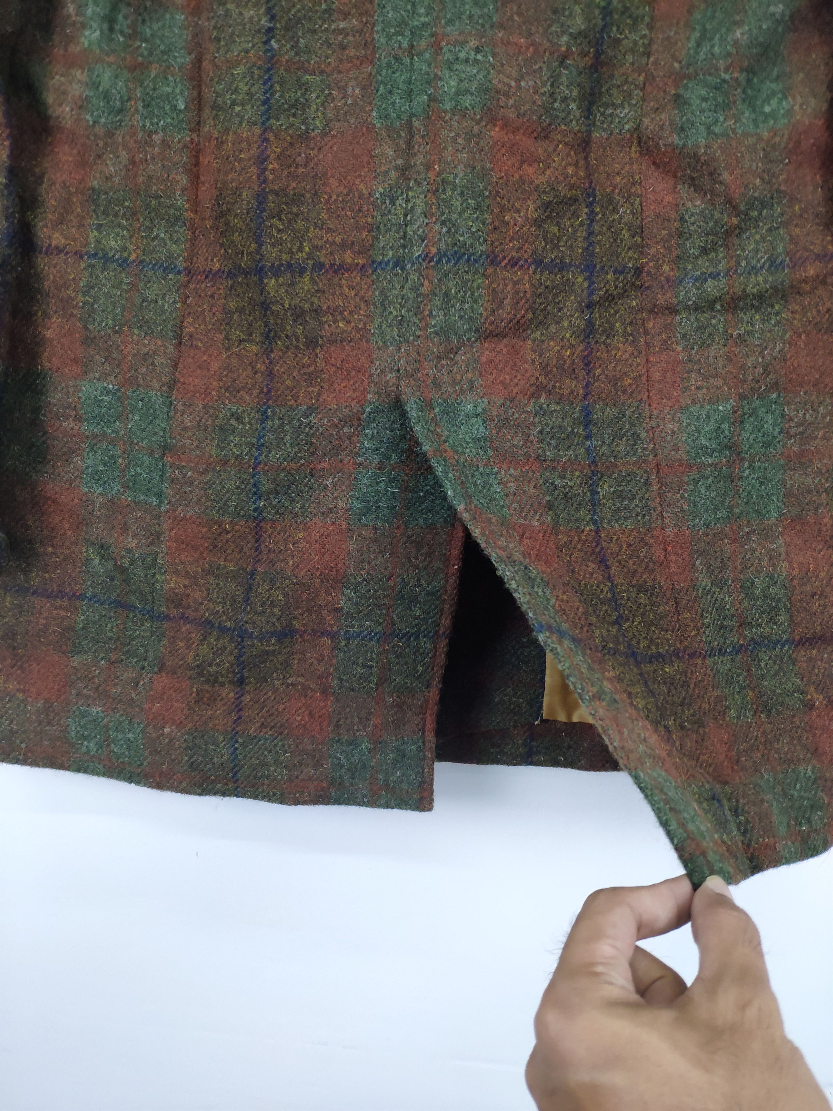 Japanese Brand × Vintage Vintage 2000s Wool Hooded Jacket Checkered Size M / US 6-8 / IT 42-44 - 17 Thumbnail