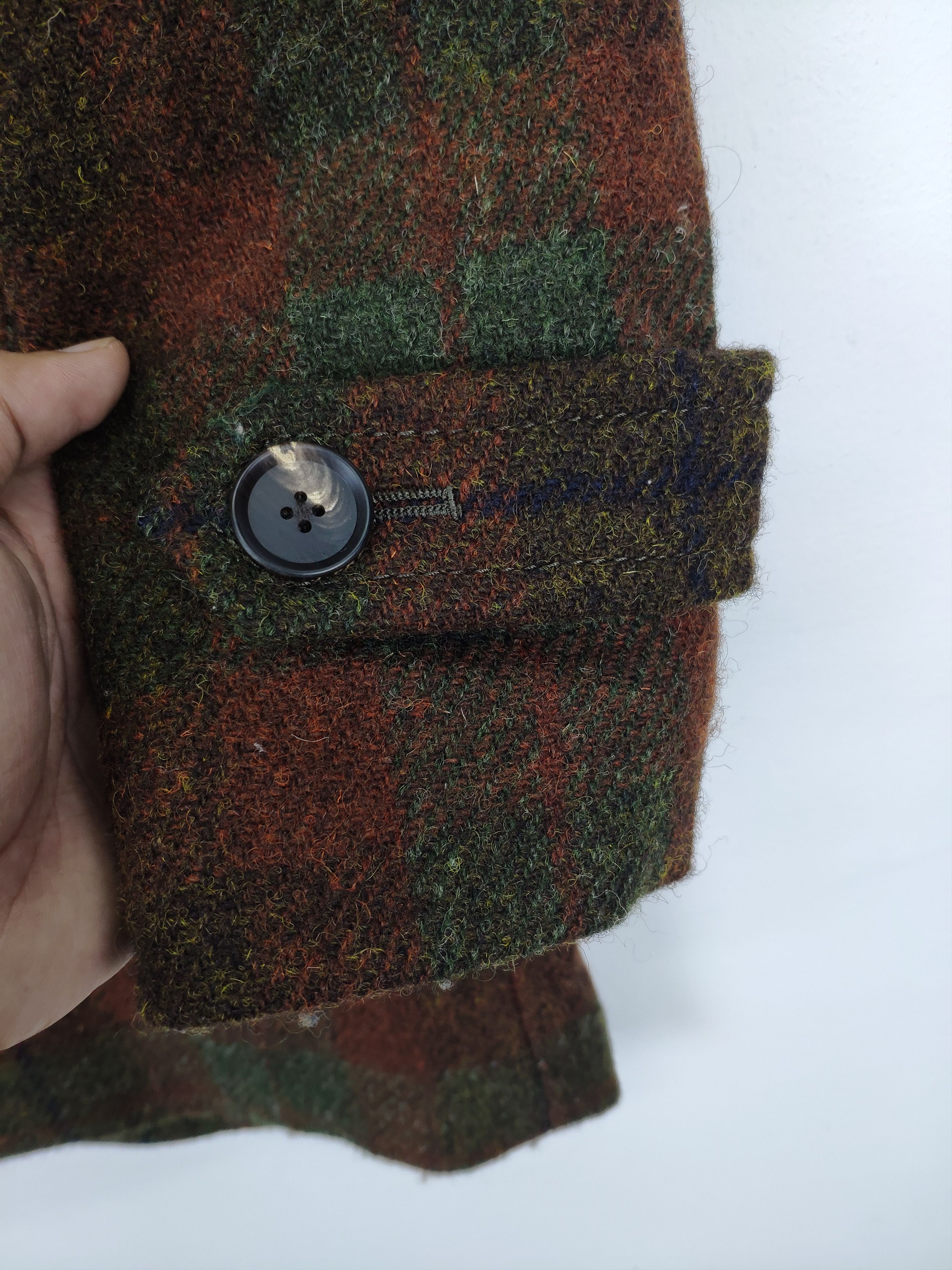 Japanese Brand × Vintage Vintage 2000s Wool Hooded Jacket Checkered Size M / US 6-8 / IT 42-44 - 5 Thumbnail