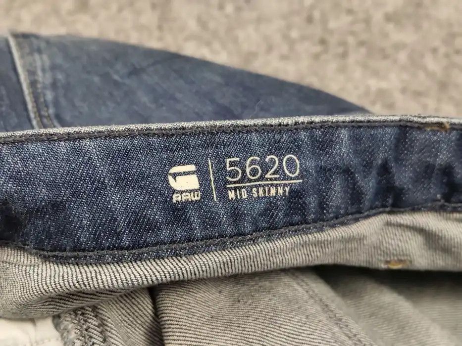 G-Star Vintage G Star Raw 5620 Mid Skinny Denim Blue Jeans Size 31" - 9 Thumbnail
