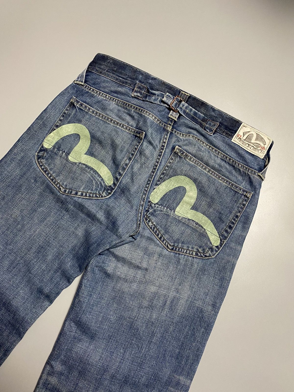 Evisu x Puma vintage denim jeans seagulls