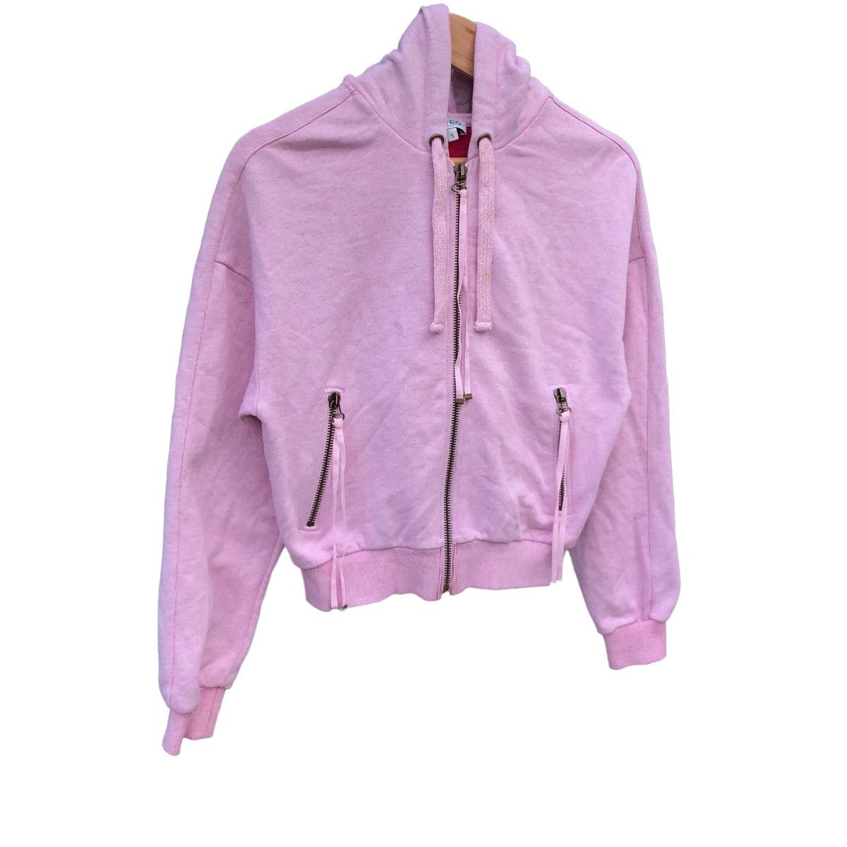 Kenzo Kenzo Big Logo Cropped Hoodie Size US XS / EU 42 / 0 - 7 Thumbnail