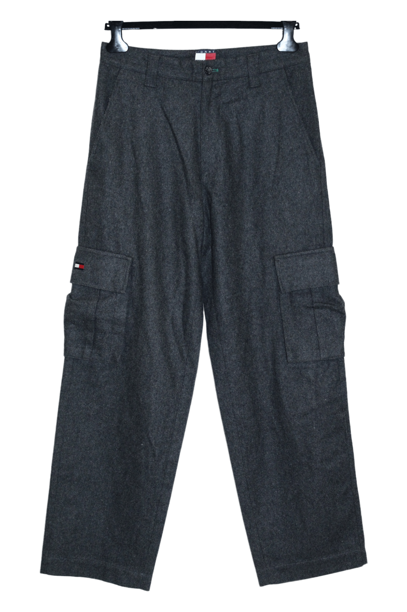 Seditionaries Rare VTG🔥 Tommy Hilfiger Brushed Wool Parachute Cargo Pants Size US 31 - 1 Thumbnail