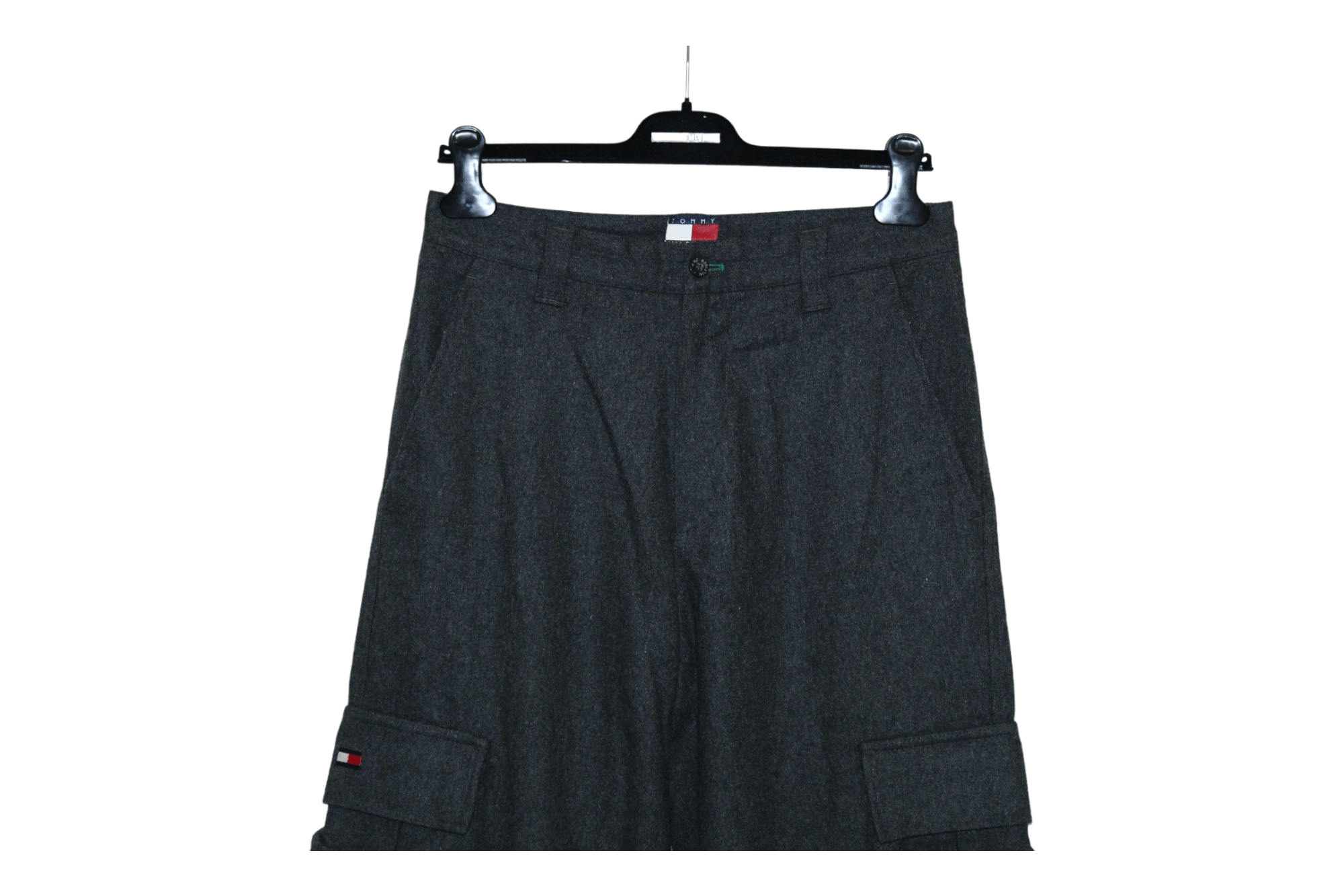 Seditionaries Rare VTG🔥 Tommy Hilfiger Brushed Wool Parachute Cargo Pants Size US 31 - 9 Thumbnail